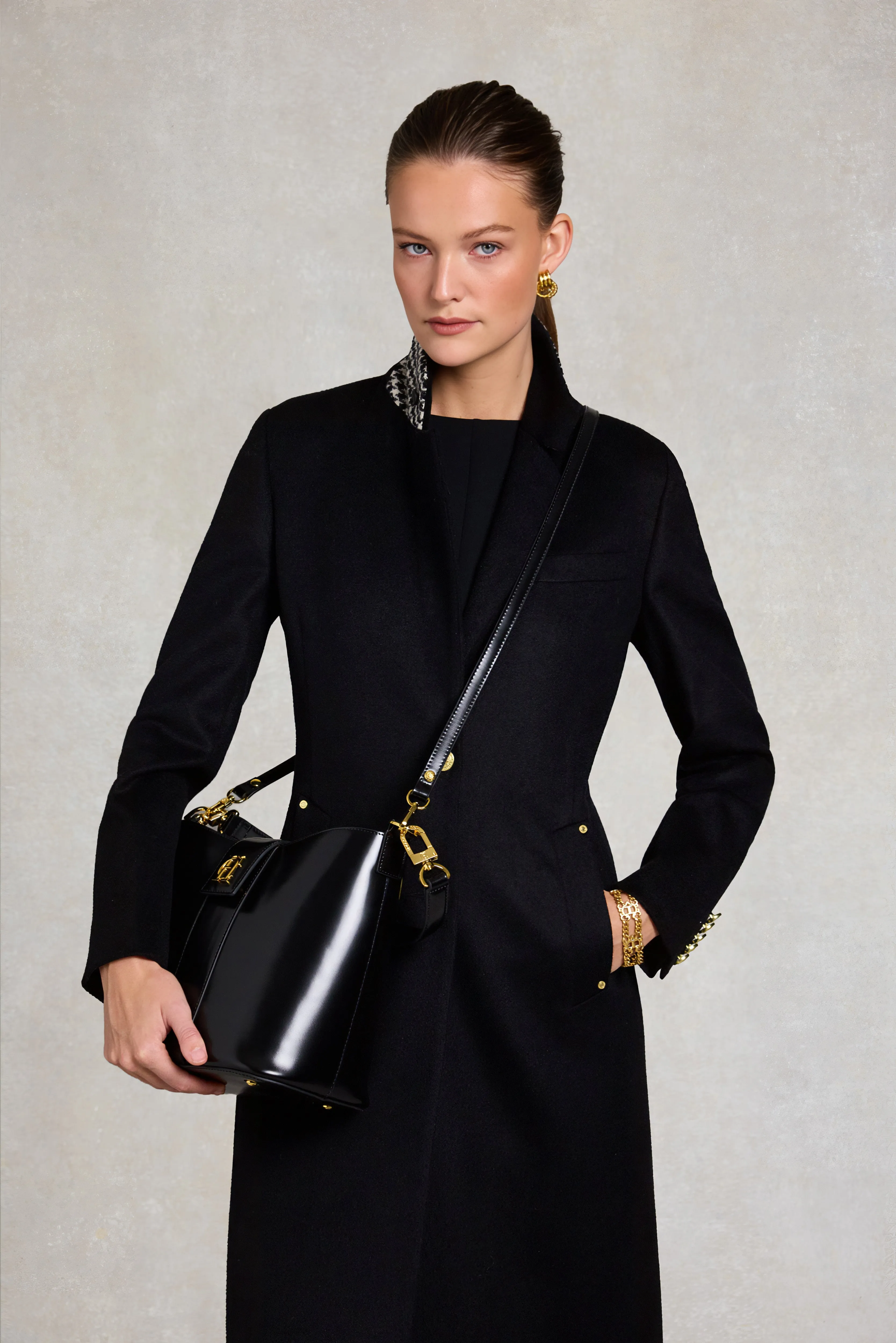 Milan Bucket Bag (Black Leather) sold by Holland Cooper product image thumbnail 3