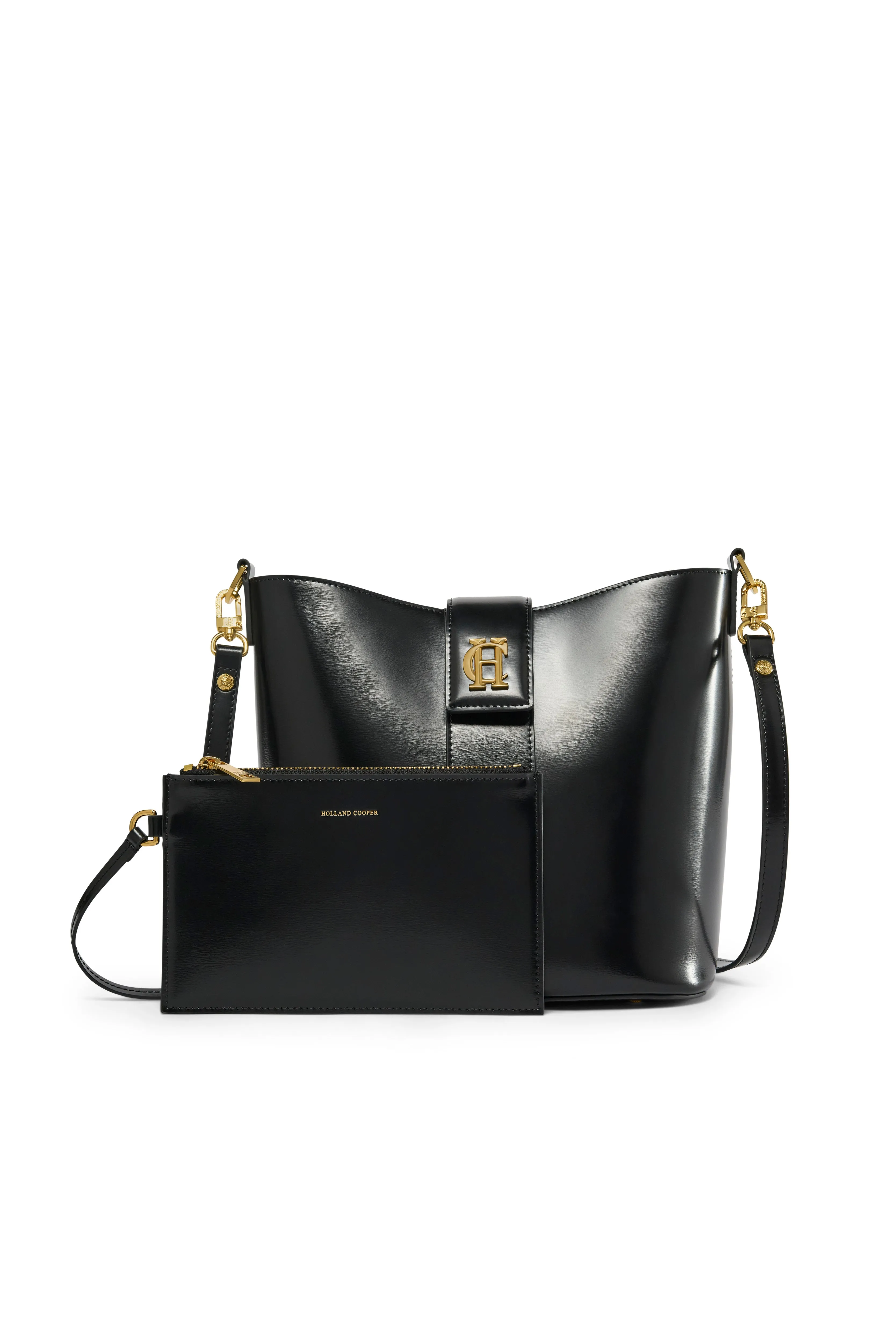 Milan Bucket Bag (Black Leather) sold by Holland Cooper product image thumbnail 4