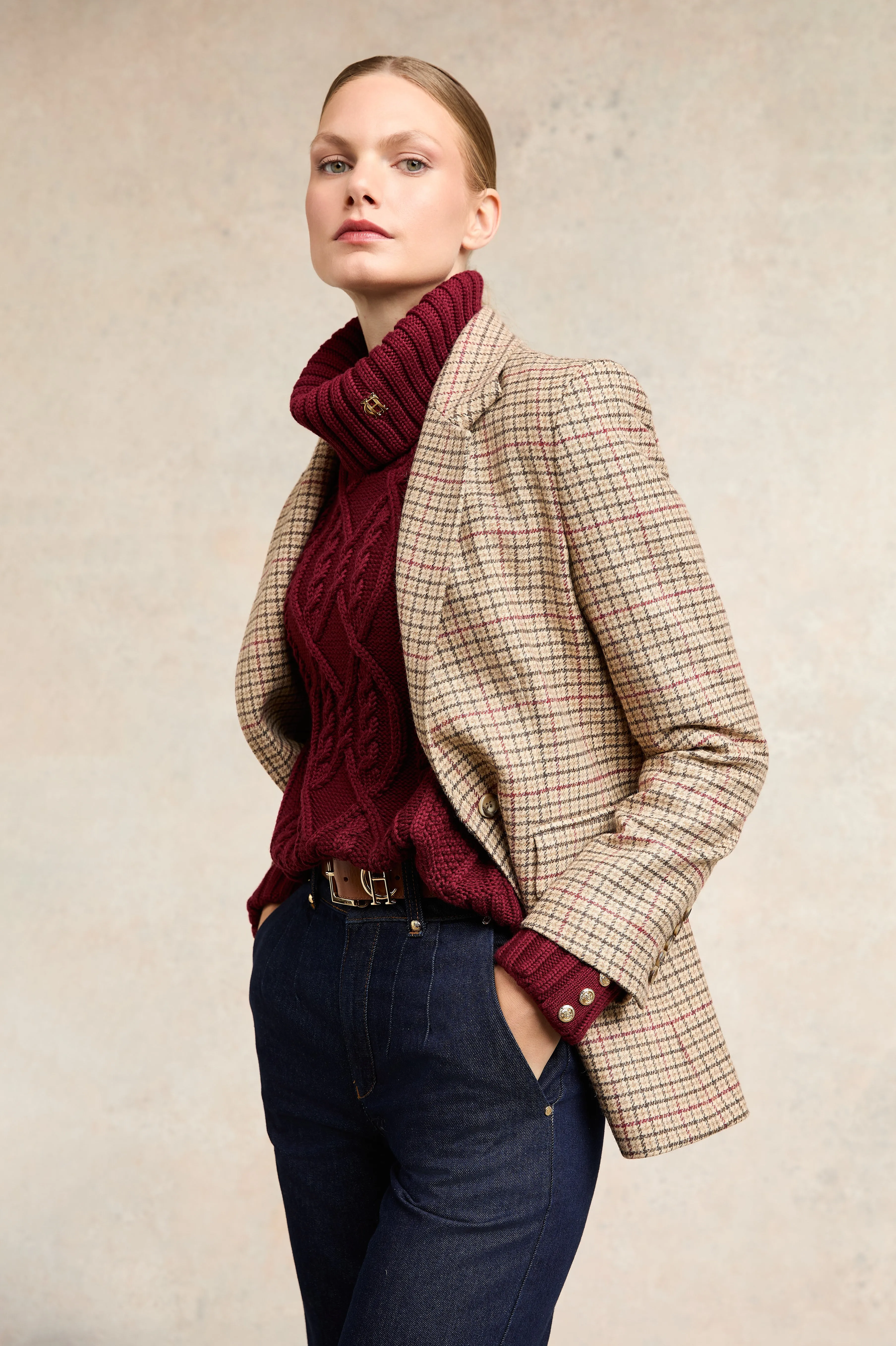 Noveli Cable Knit (Wine) sold by Holland Cooper product image thumbnail 2