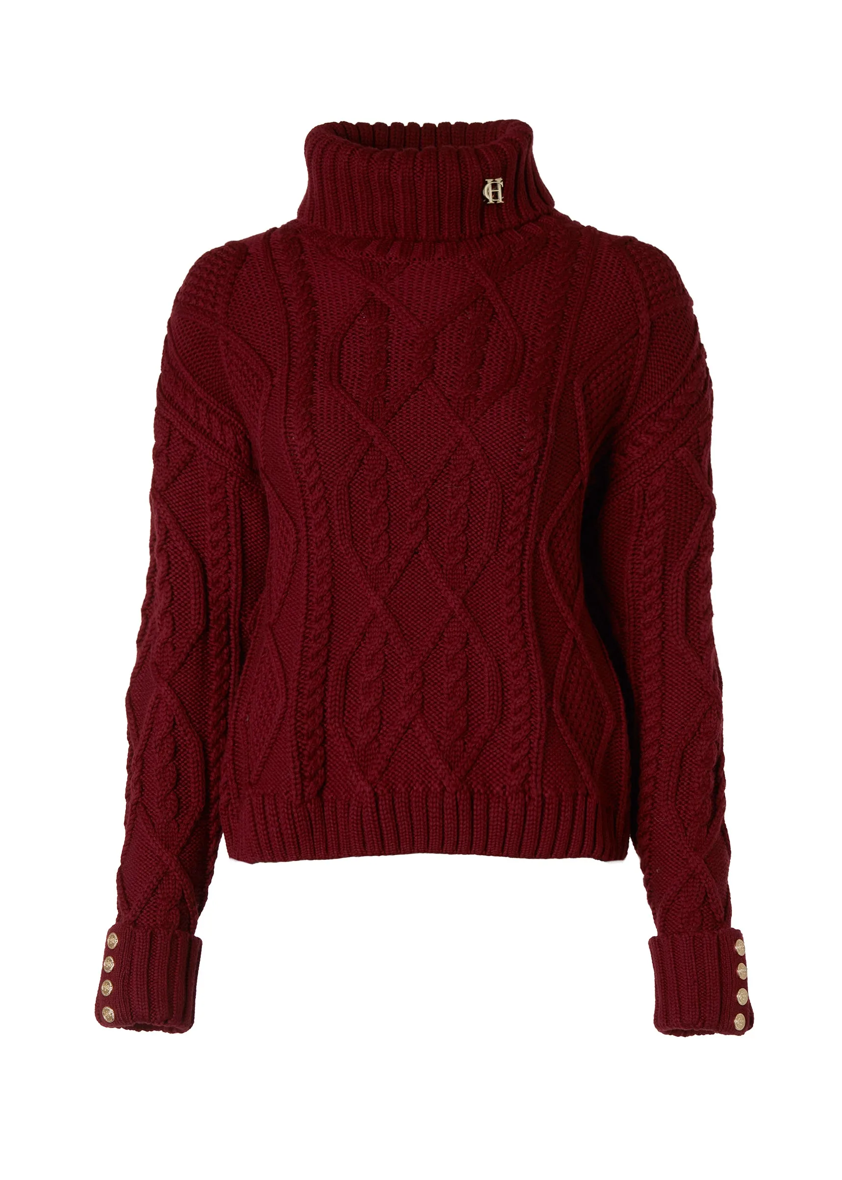 Noveli Cable Knit (Wine) sold by Holland Cooper product image thumbnail 4