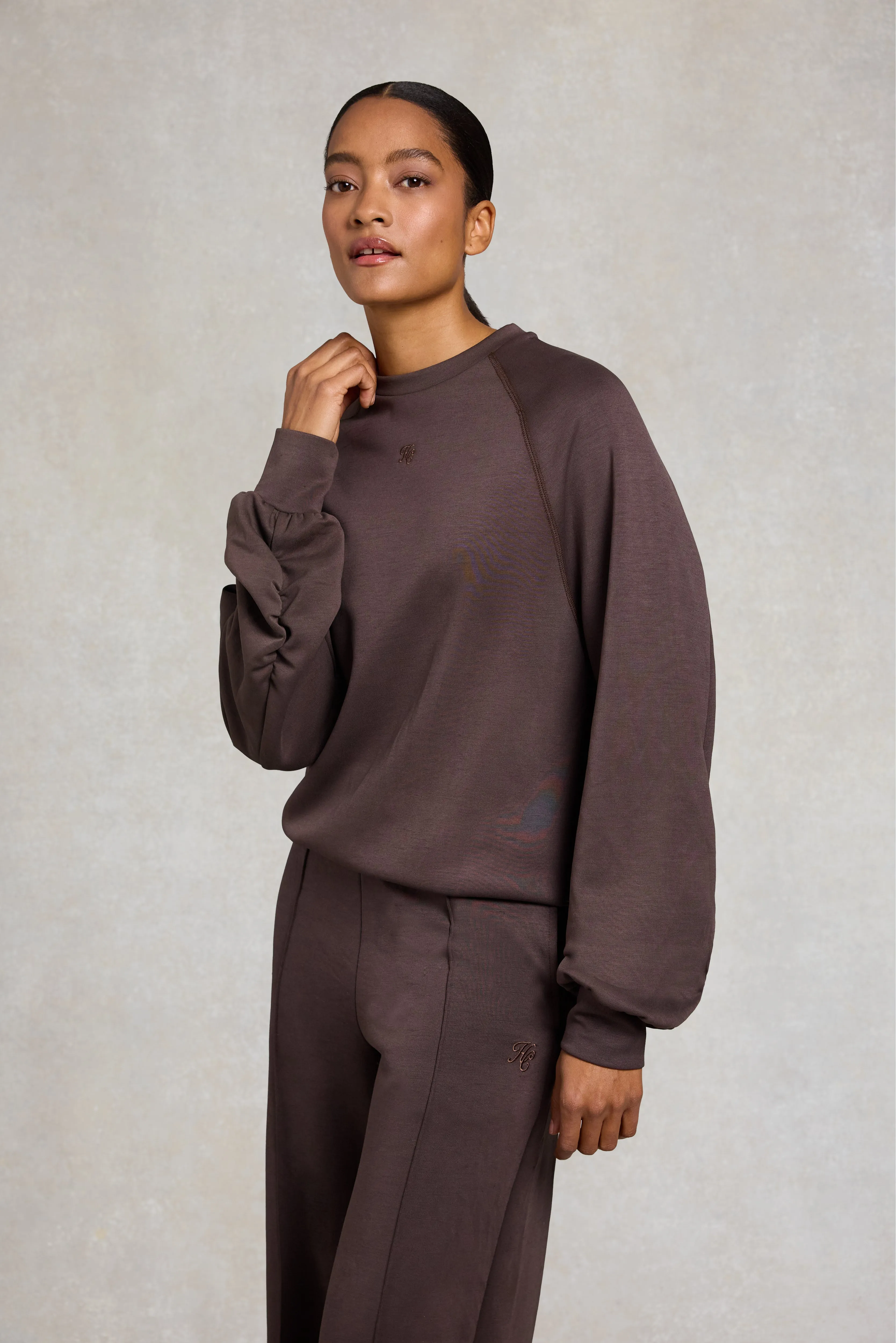 Artemis Crew Neck Sweat (Chocolate) sold by Holland Cooper product image thumbnail 3