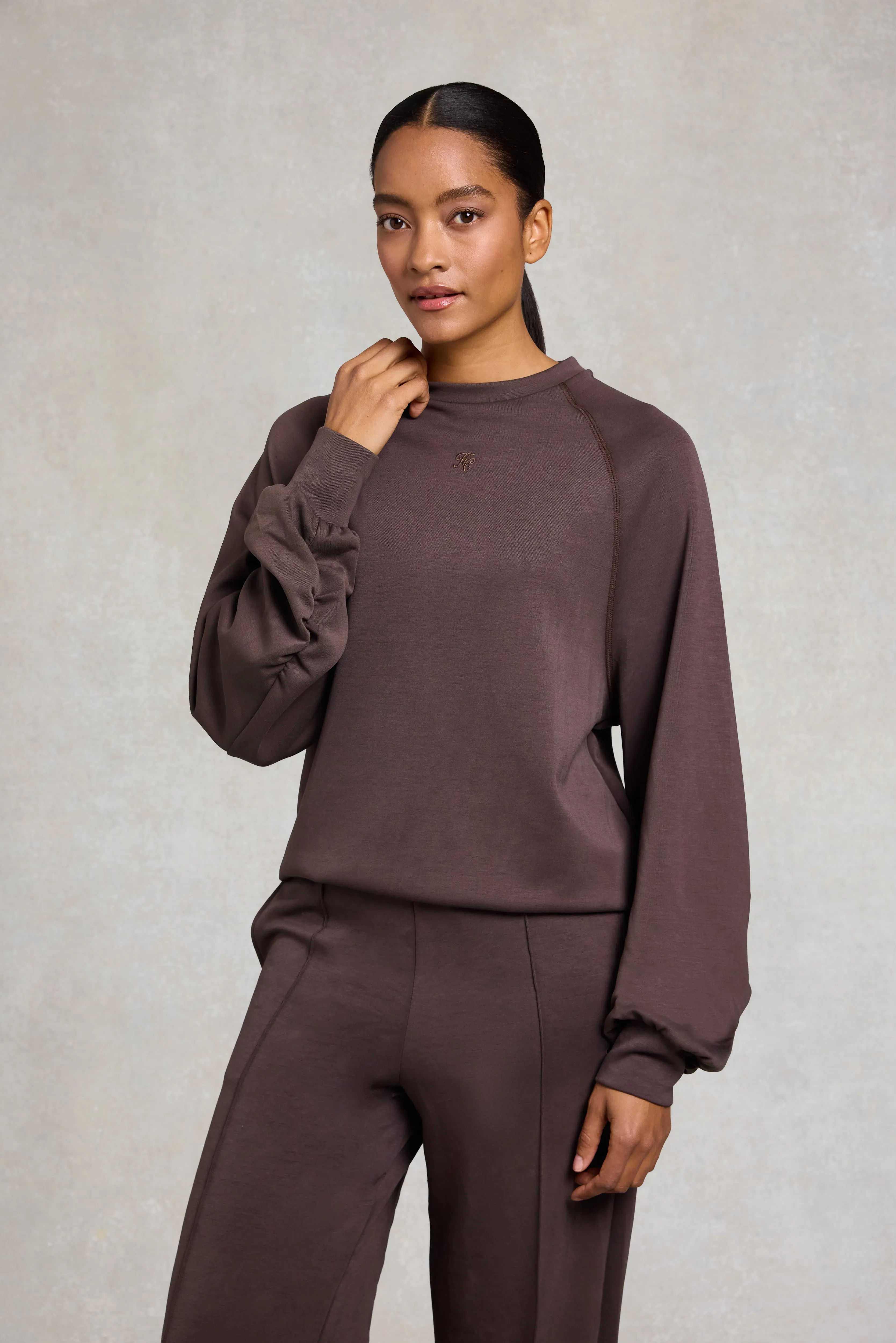 Artemis Crew Neck Sweat (Chocolate) sold by Holland Cooper product image thumbnail 2