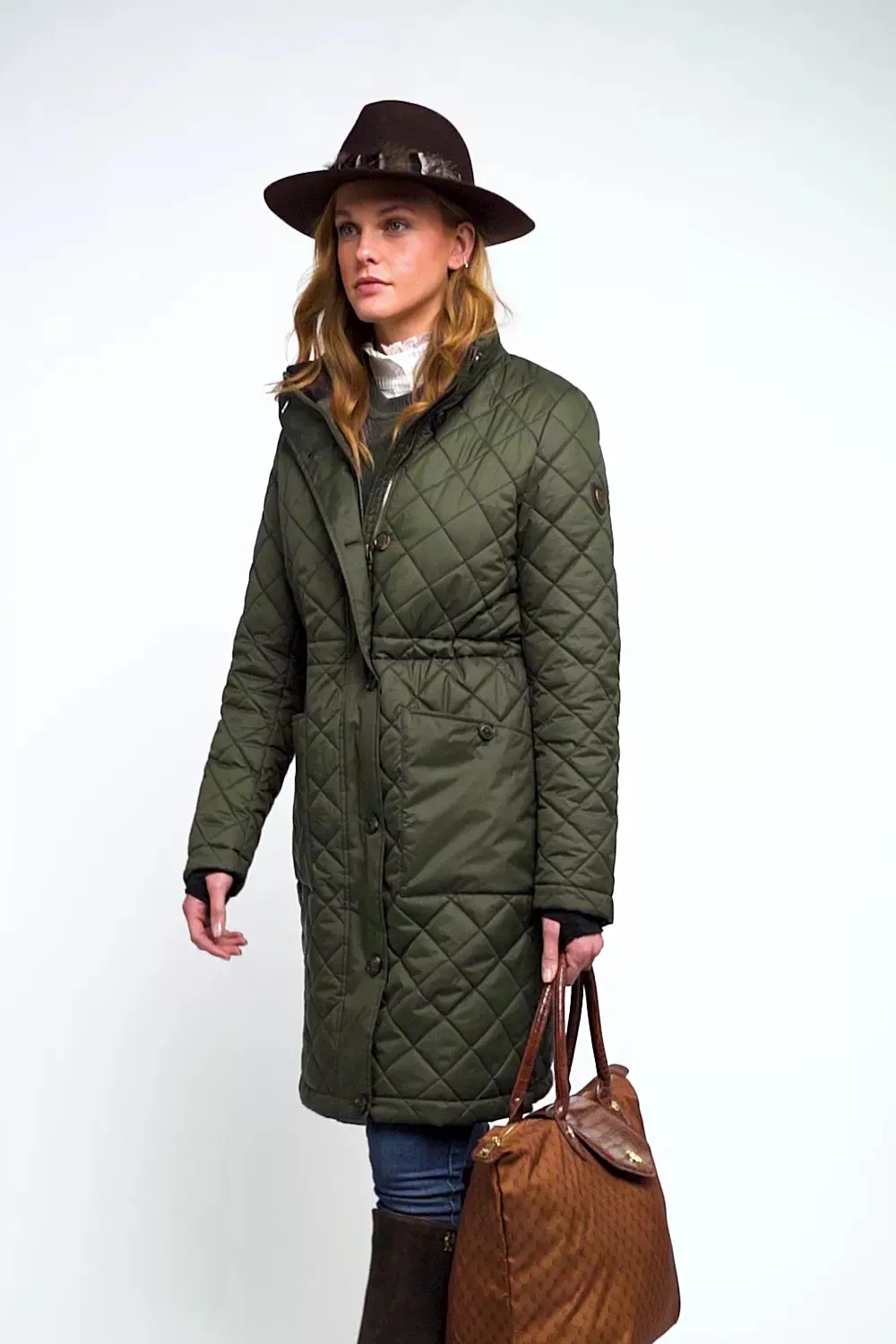 Painswick Quilted Coat (Twilight Khaki) sold by Holland Cooper product image thumbnail 5