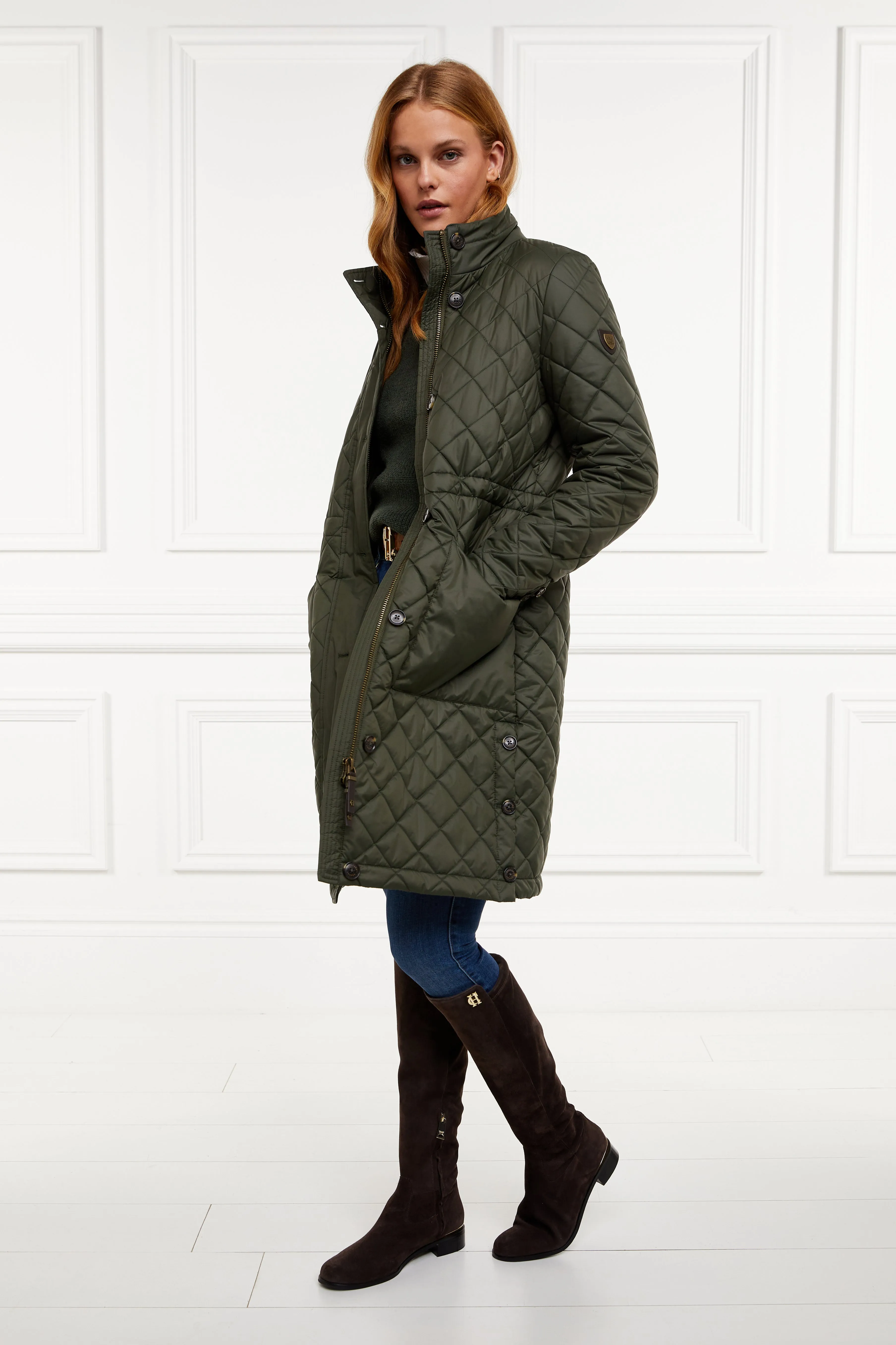 Painswick Quilted Coat (Twilight Khaki) sold by Holland Cooper product image thumbnail 2