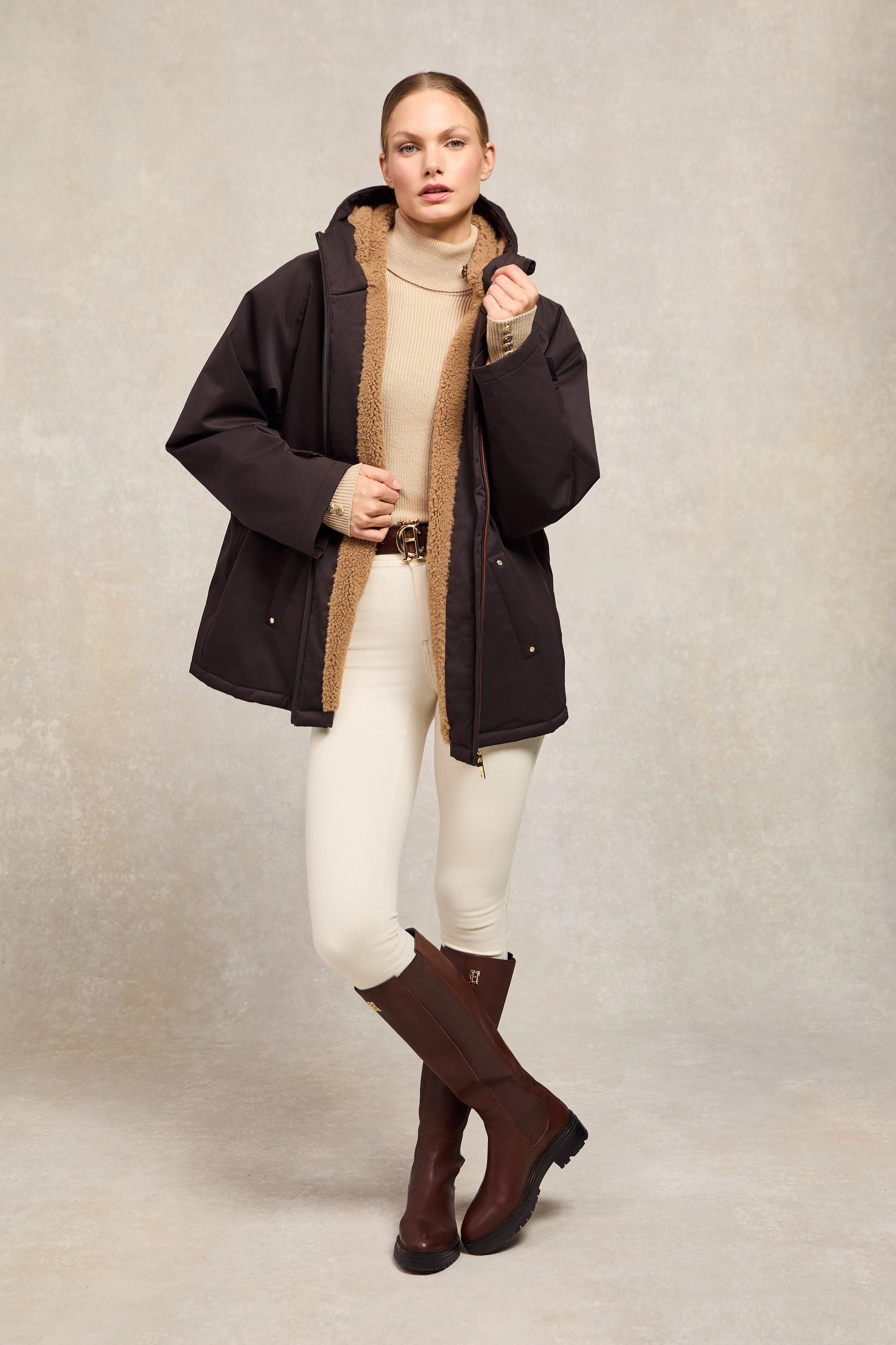 One-Size Waterproof Jacket (Chocolate) sold by Holland Cooper product image thumbnail 2
