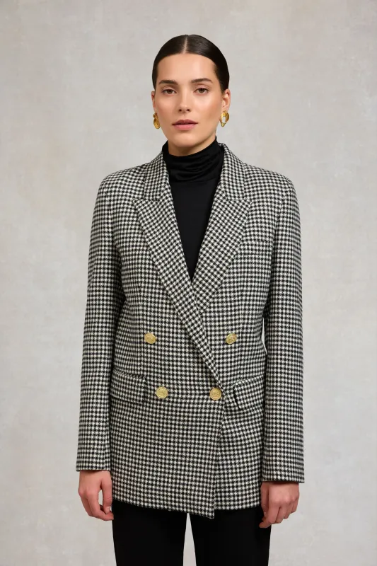 Belgravia Blazer (Black & White Puppy Tooth) made by Holland Cooper