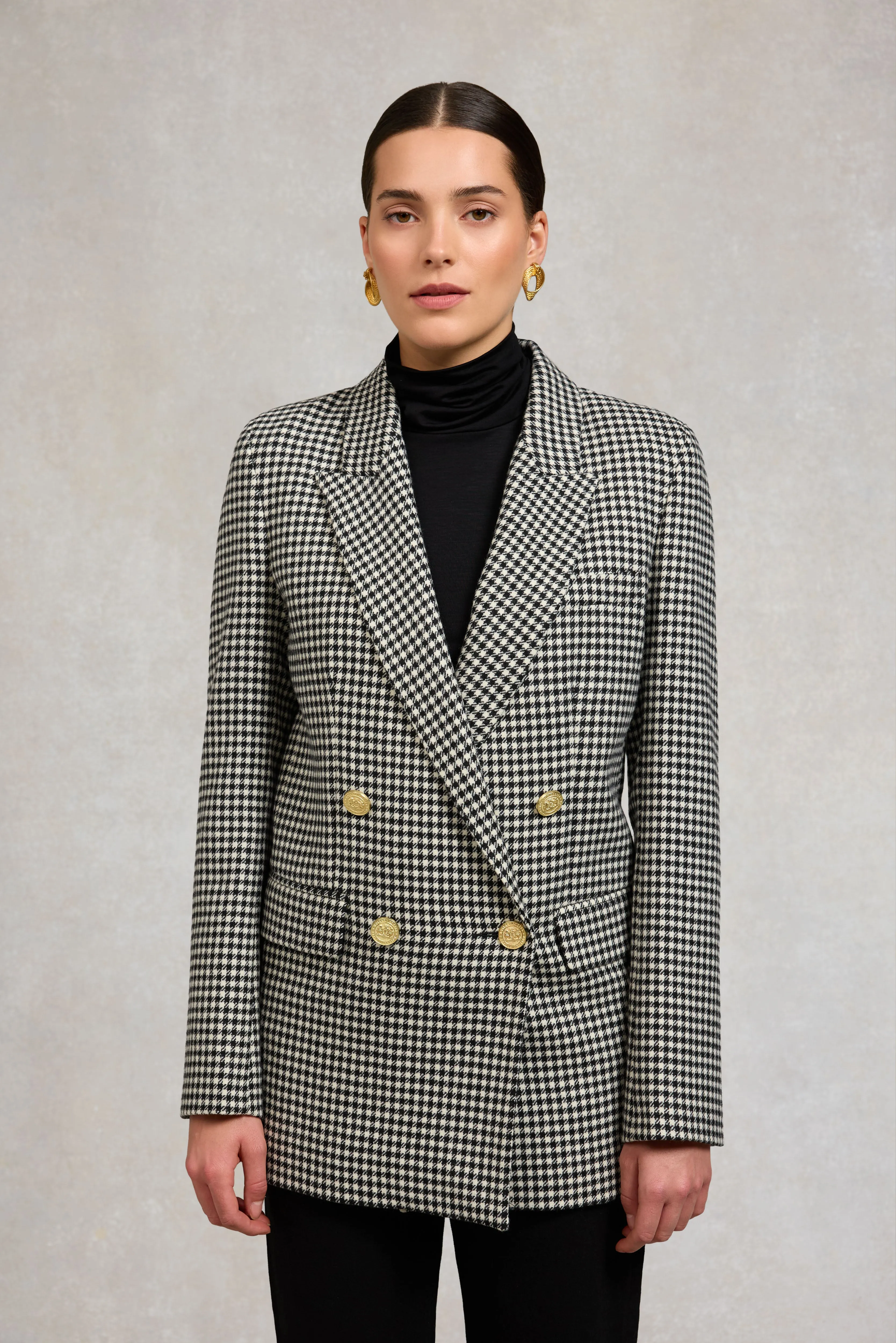 Belgravia Blazer (Black & White Puppy Tooth) sold by Holland Cooper