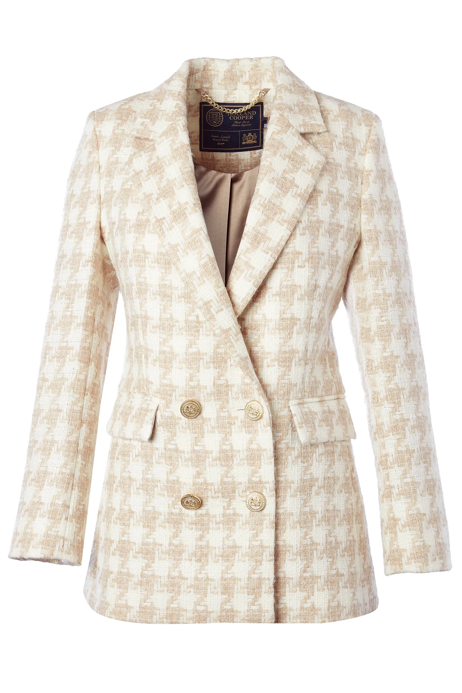 Double Breasted Blazer (Camel Houndstooth) sold by Holland Cooper product image thumbnail 4