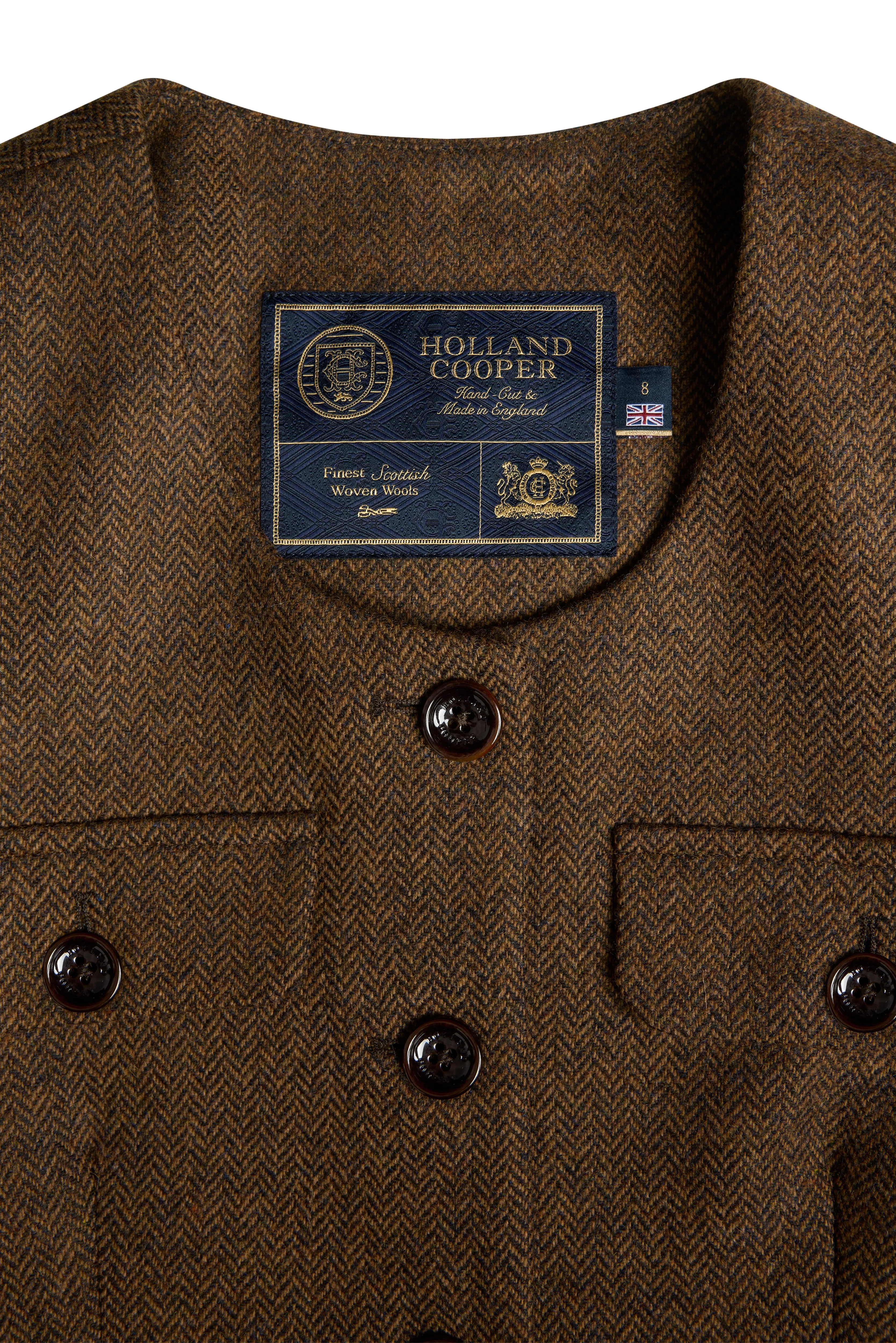 Tailored Peplum Jacket (Tobacco Herringbone) sold by Holland Cooper product image thumbnail 4