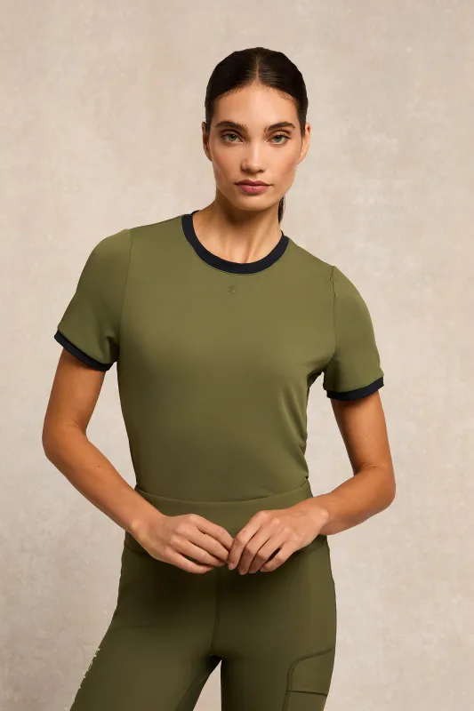 Chiltern Ringer Tee (Spring Green) made by Holland Cooper