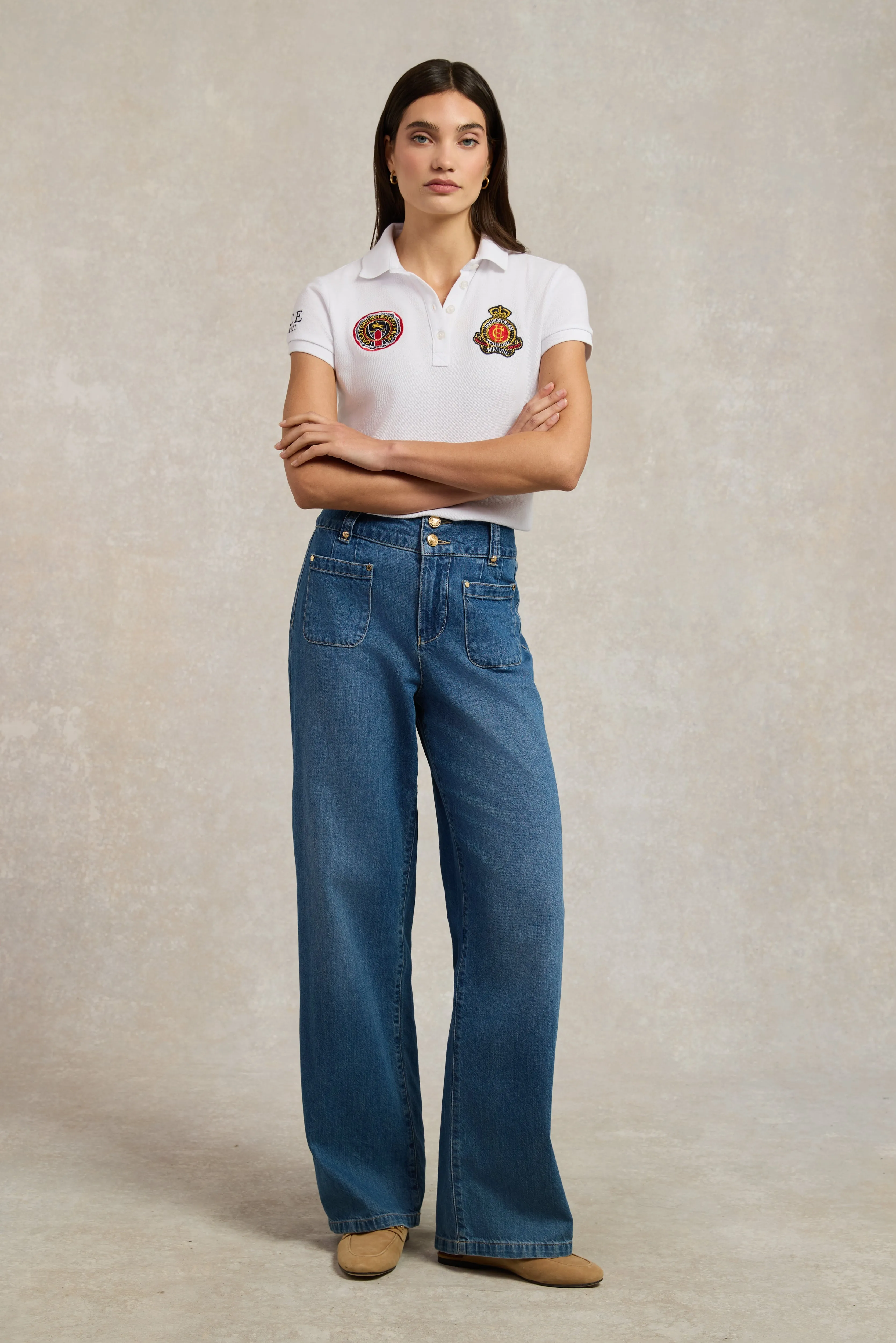 Team Polo Shirt (White) sold by Holland Cooper product image thumbnail 2