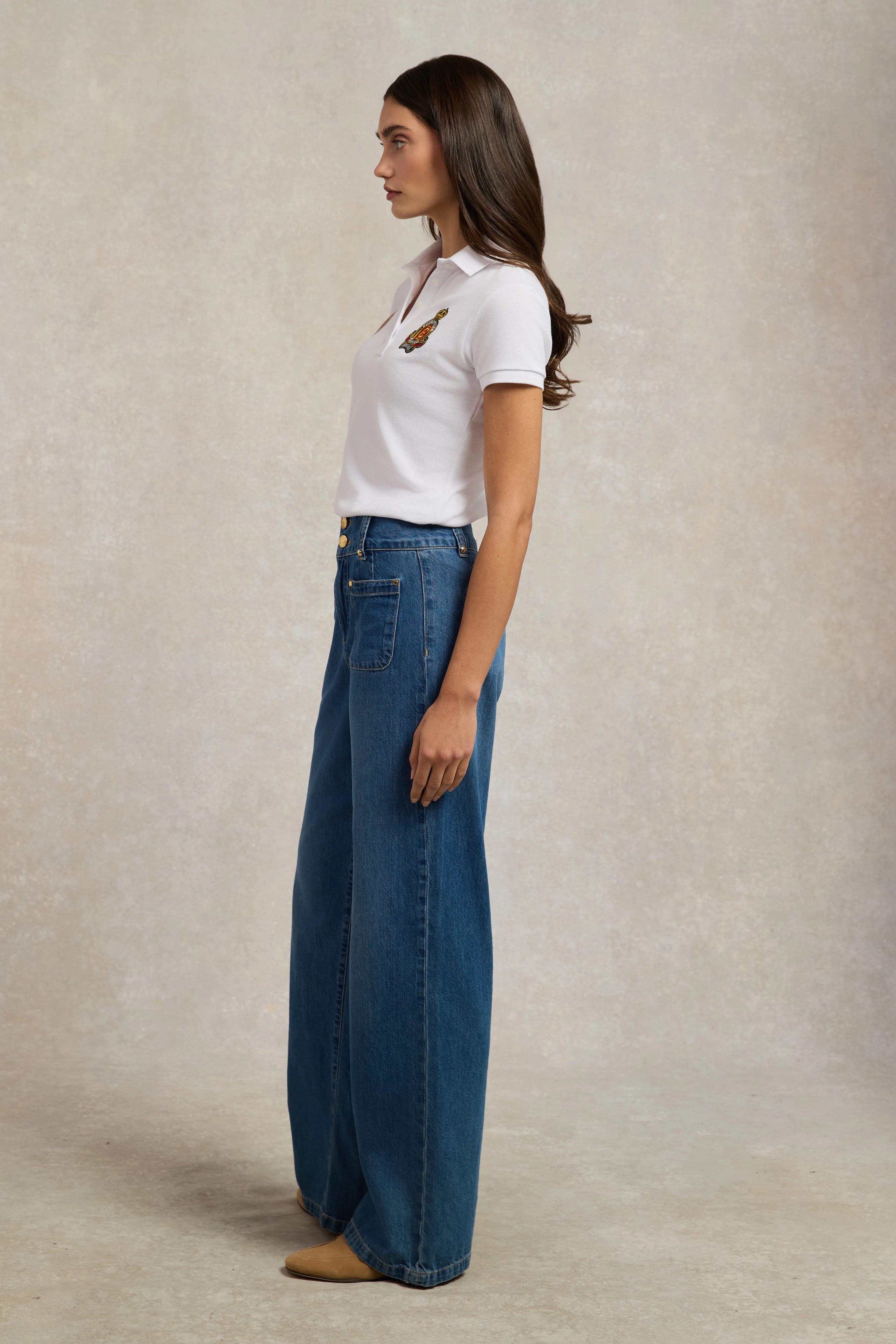 Team Polo Shirt (White) sold by Holland Cooper product image thumbnail 4