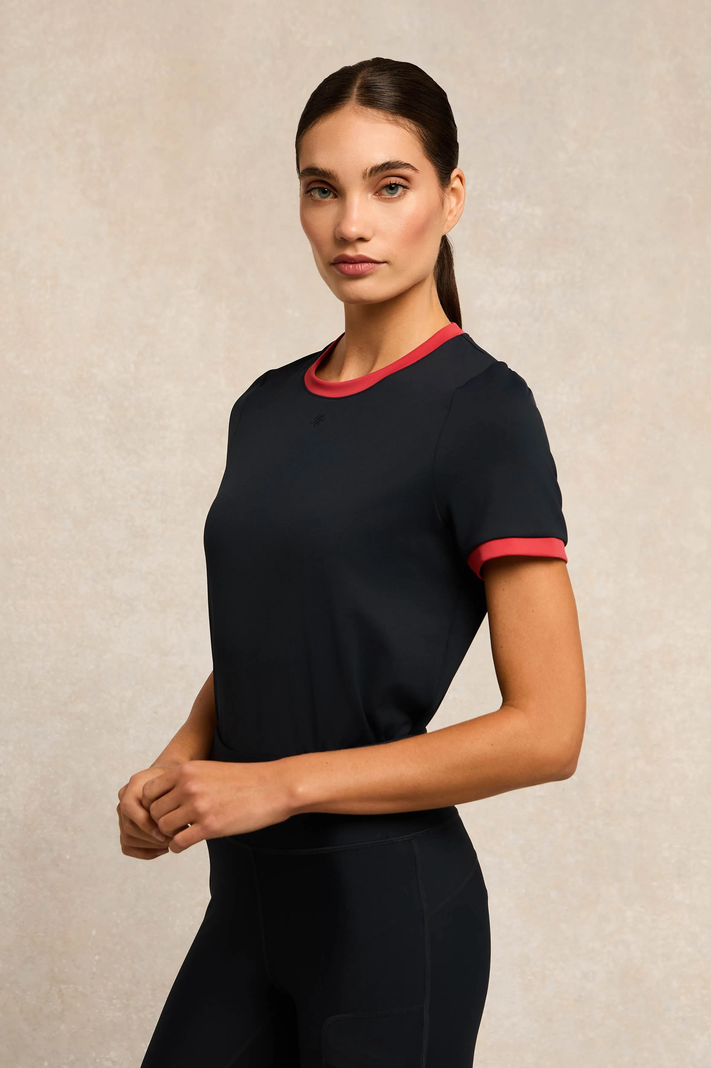 Chiltern Ringer Tee (Ink Navy) sold by Holland Cooper