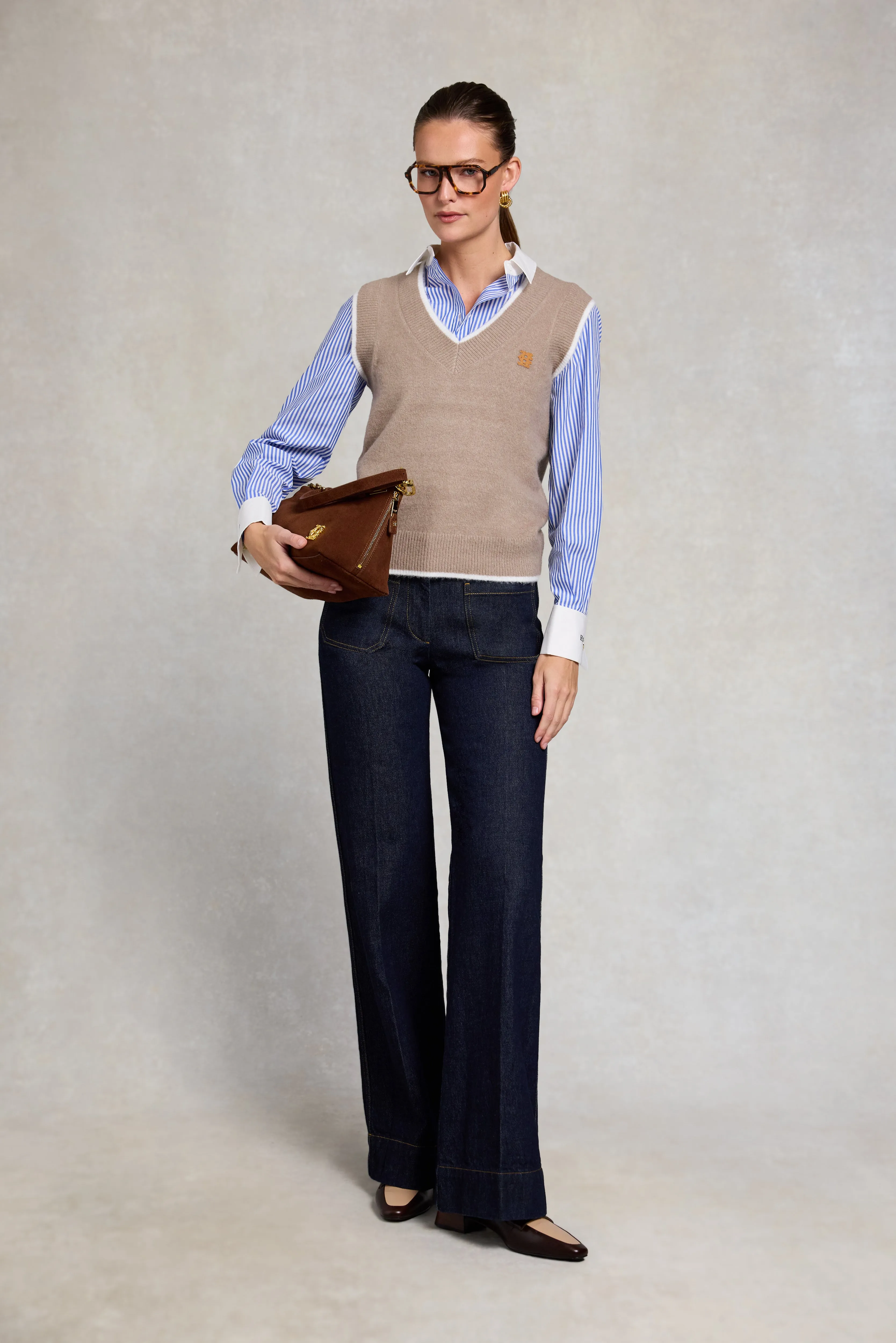 Louisa Shirt (Deep Blue Stripe) sold by Holland Cooper product image thumbnail 3