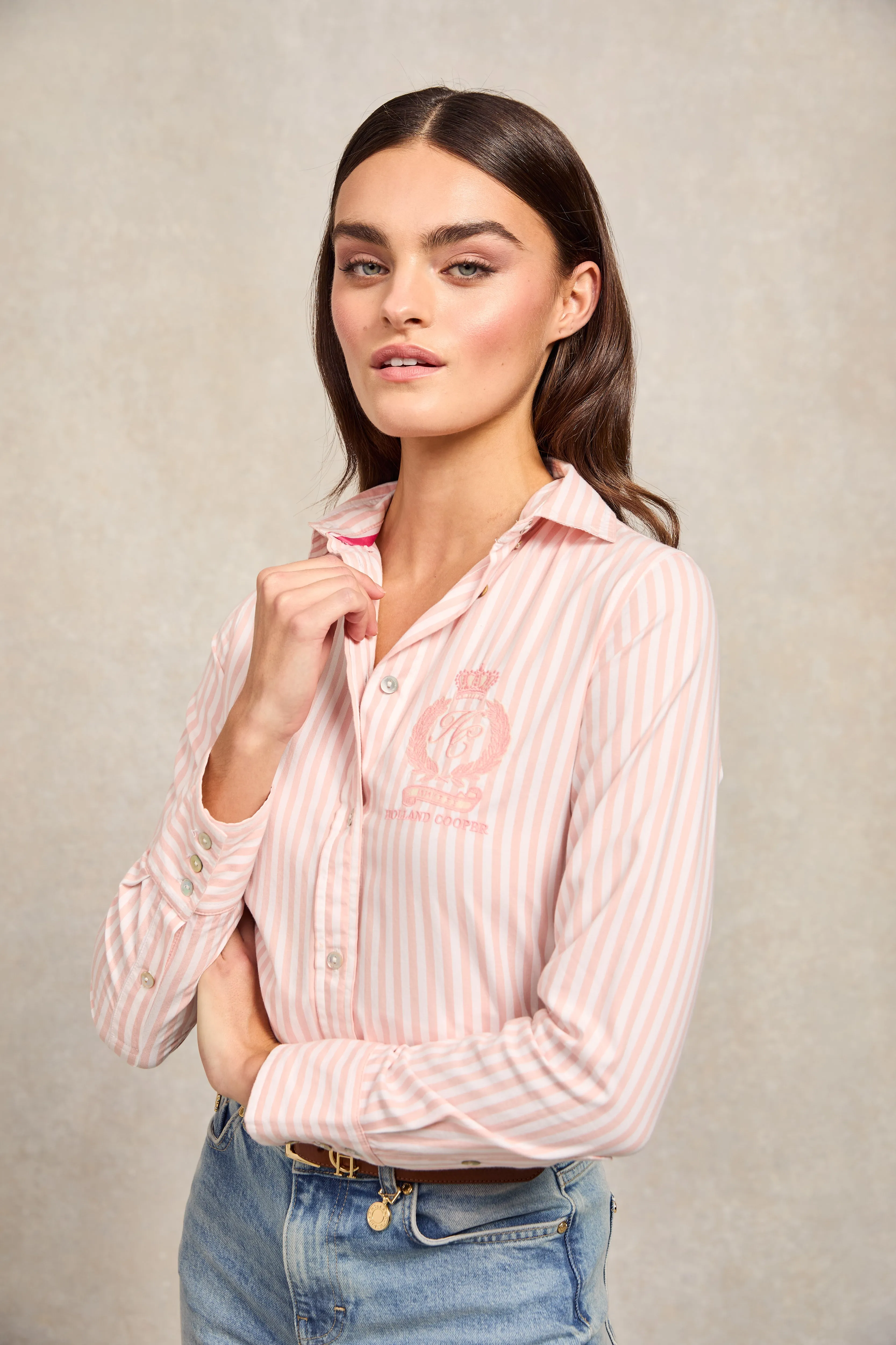 Classic Button Down Shirt (Pink Stripe) sold by Holland Cooper product image thumbnail 2