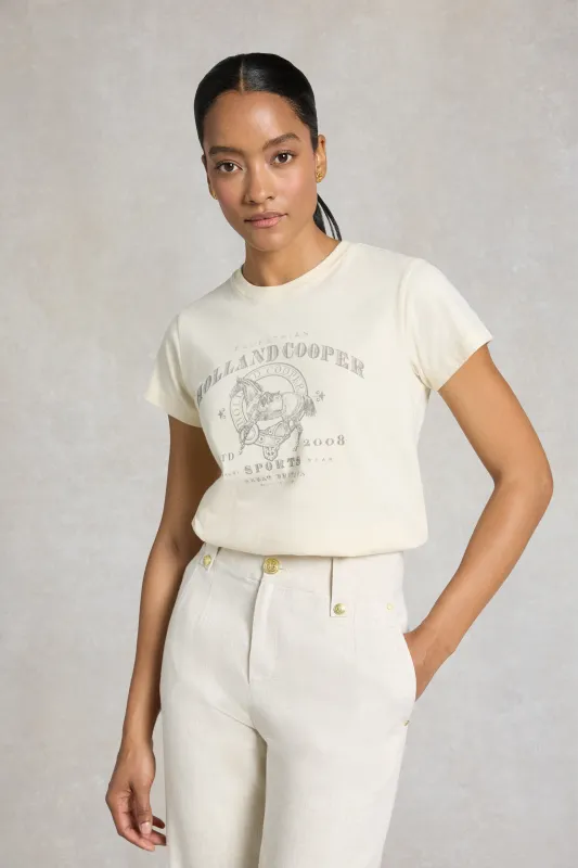 Ivy League Tee (Ecru) made by Holland Cooper