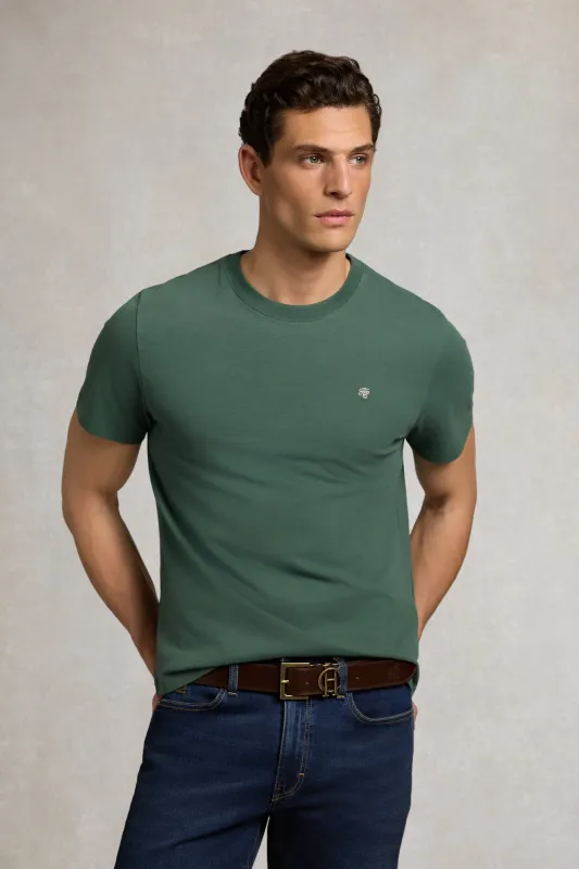 Men's Crew Neck T-Shirt (Washed Sage) made by Holland Cooper