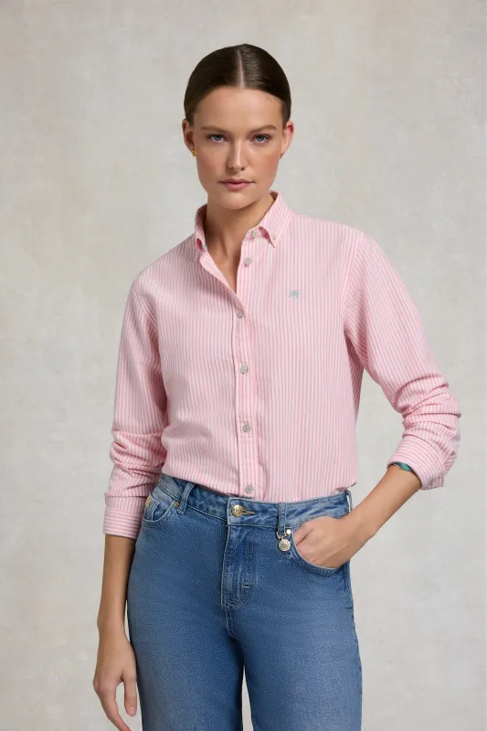 Oxford Shirt (City Pink Stripe) made by Holland Cooper