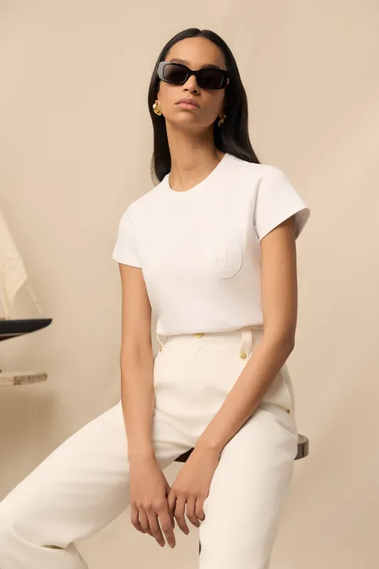 HC Motif Tee (White) made by Holland Cooper