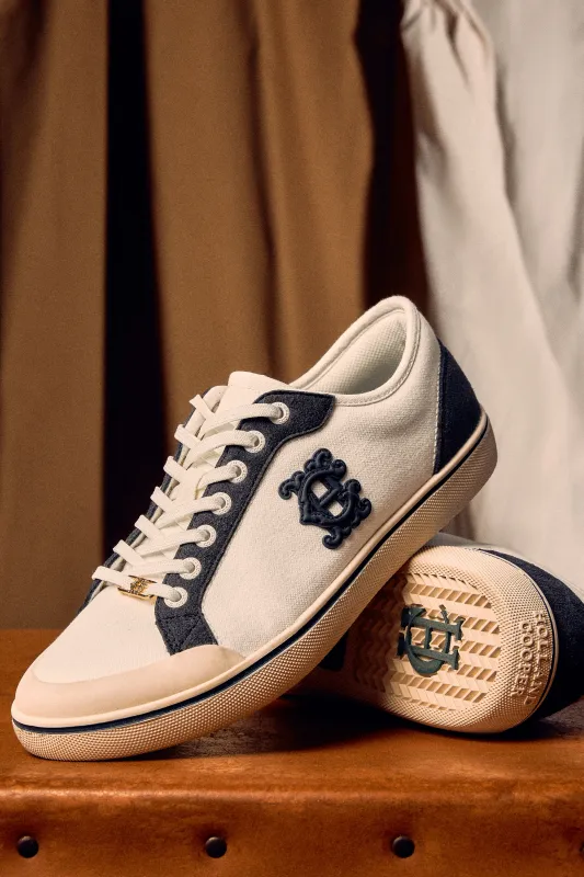 Mayfair Court Trainer (Off White Navy) made by Holland Cooper