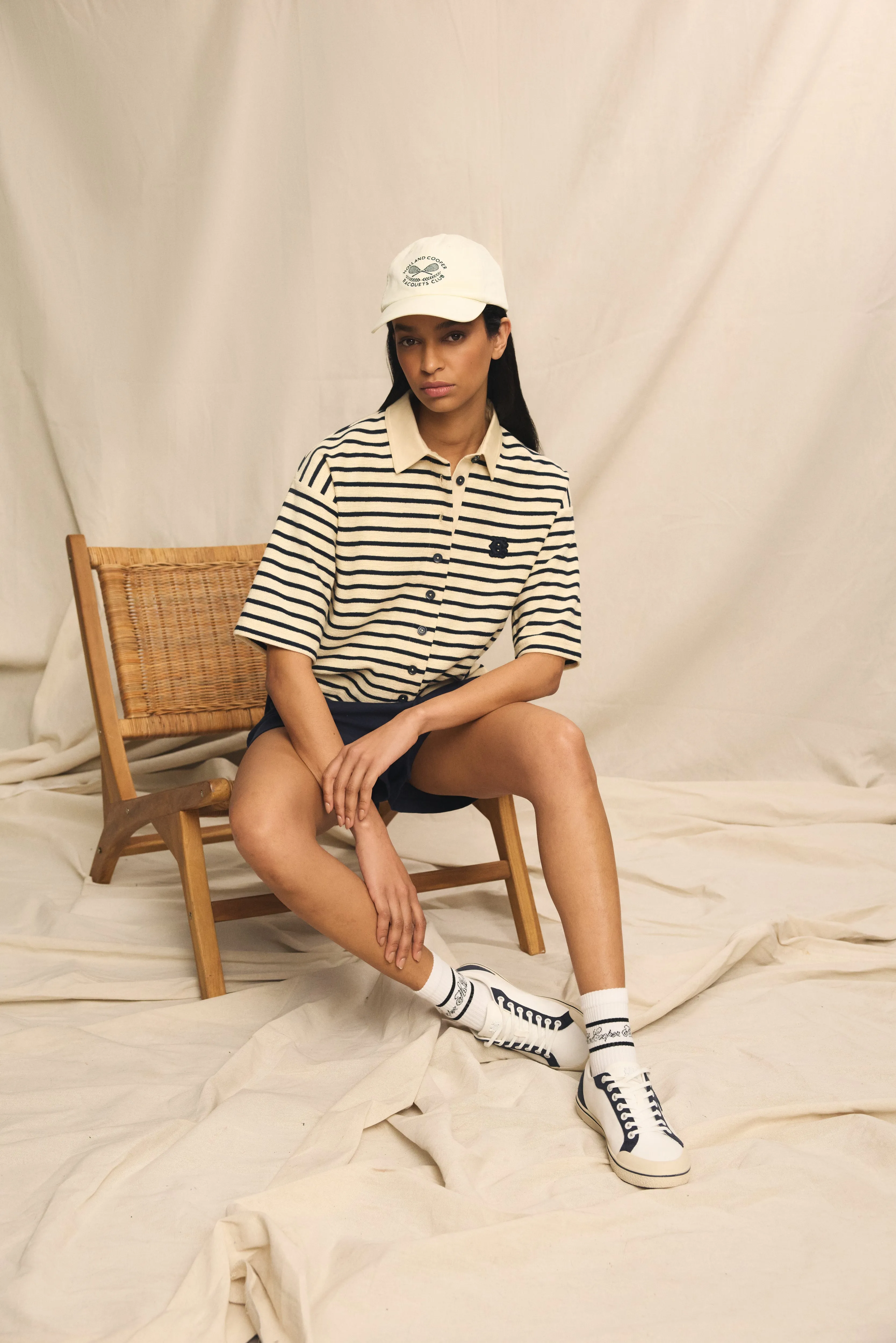 Mayfair Court Trainer (Off White Navy) sold by Holland Cooper product image thumbnail 3