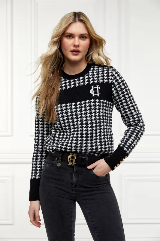 Panel Crew Neck Knit (Black) made by Holland Cooper