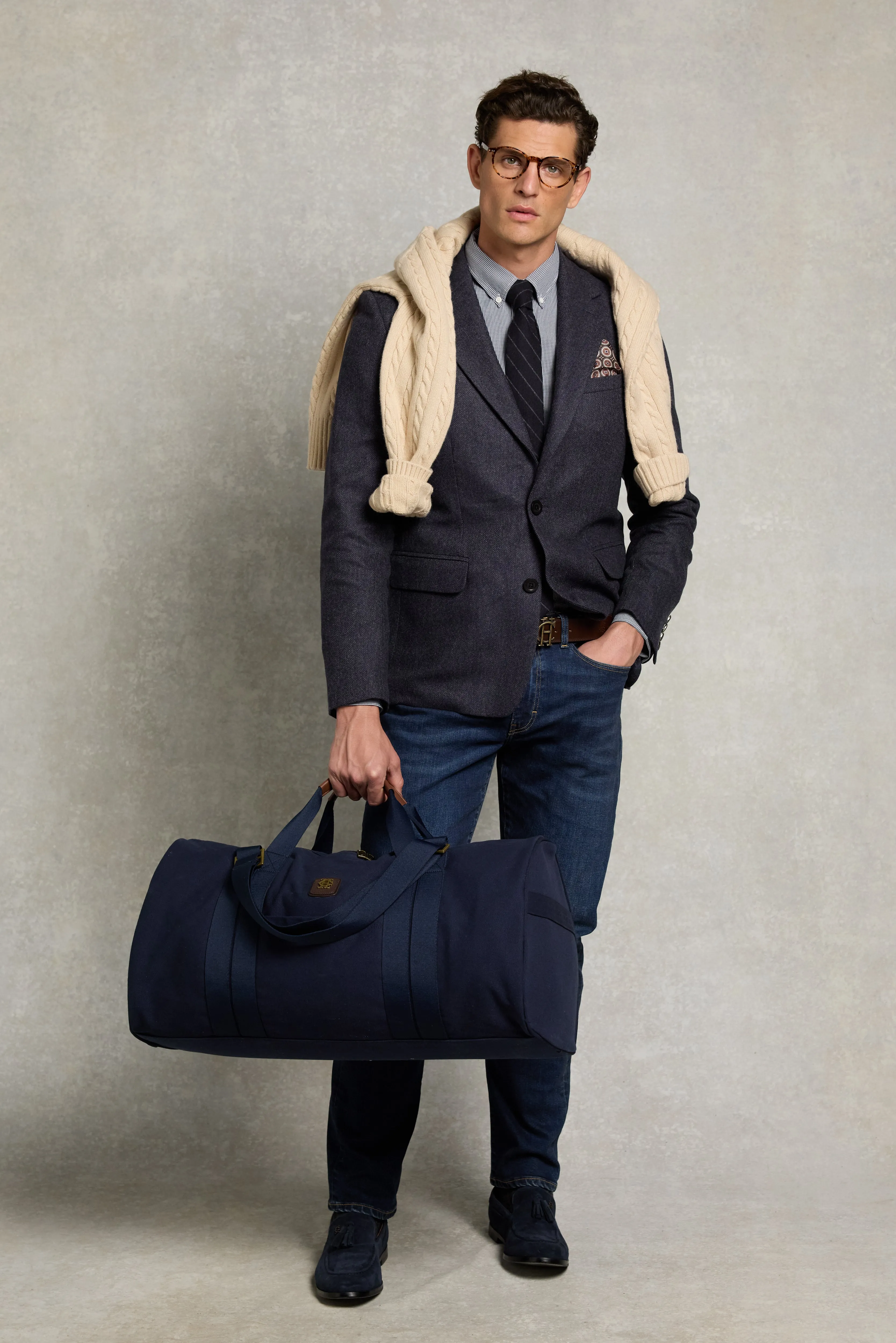 Men's Slim Fit Button Down Shirt (Micro Navy Gingham) sold by Holland Cooper product image thumbnail 4