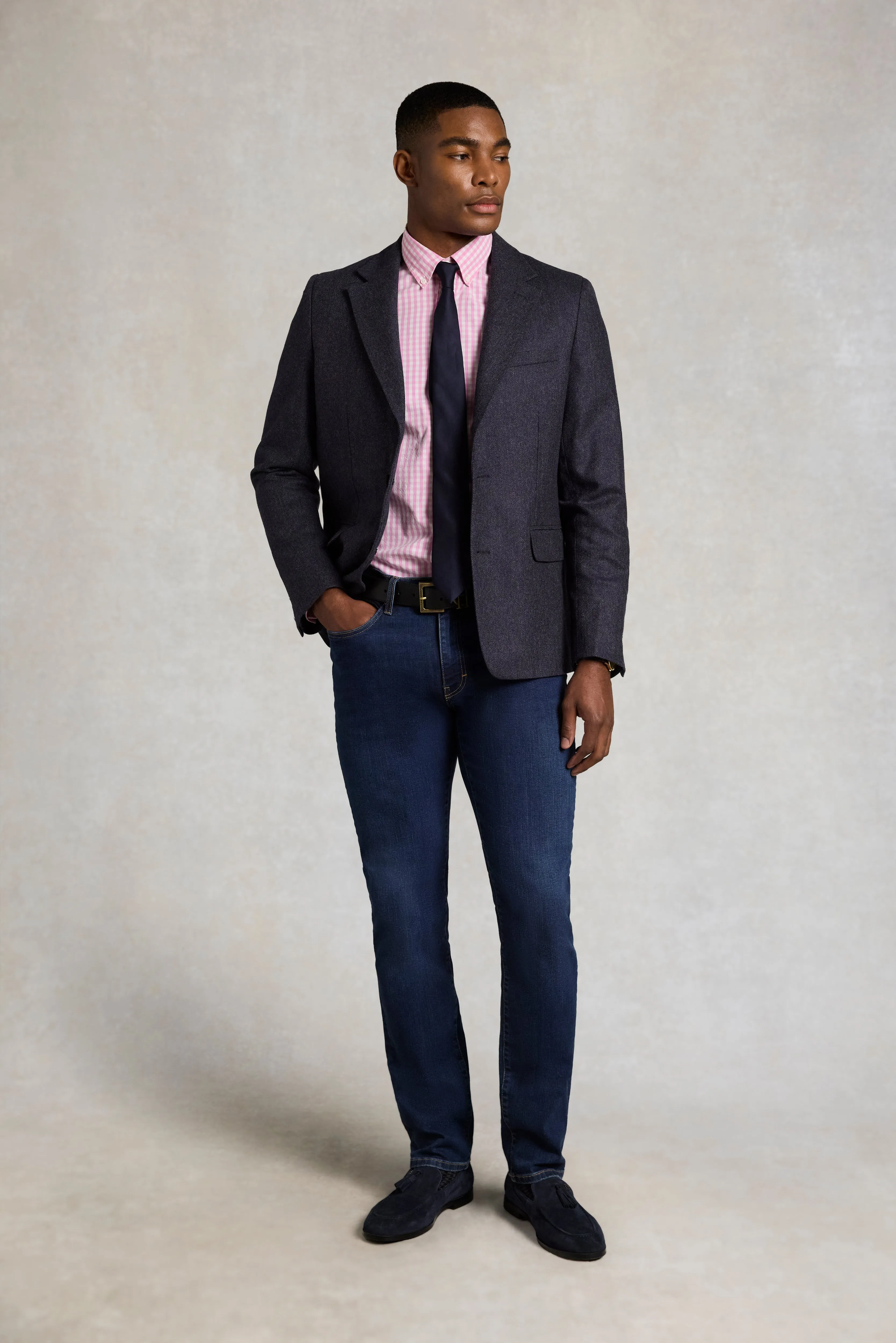 Men's Slim Fit Button Down Shirt (Pink Gingham) sold by Holland Cooper product image thumbnail 5