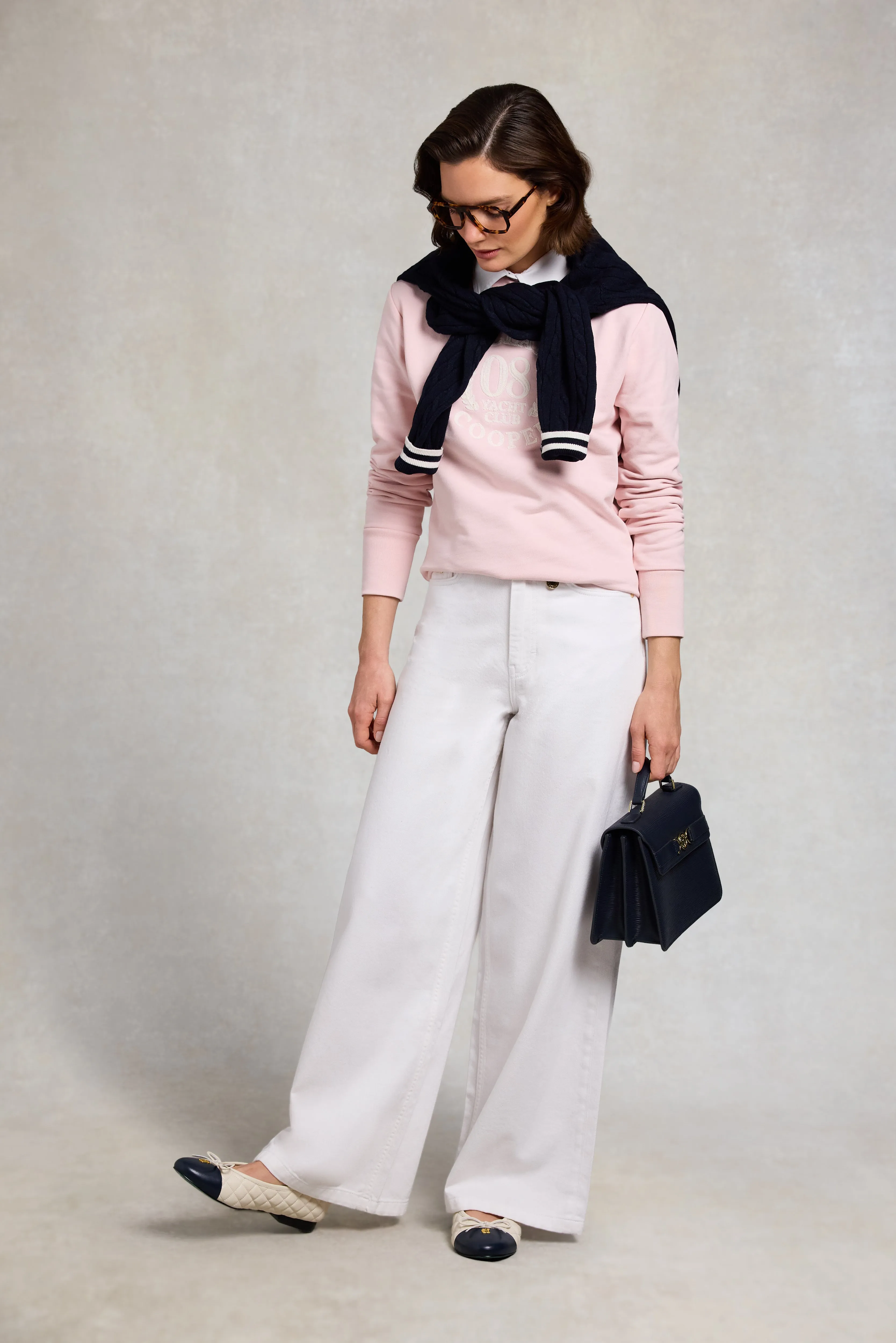 Mock Collar Crew Neck Sweat (Pink) sold by Holland Cooper product image thumbnail 4