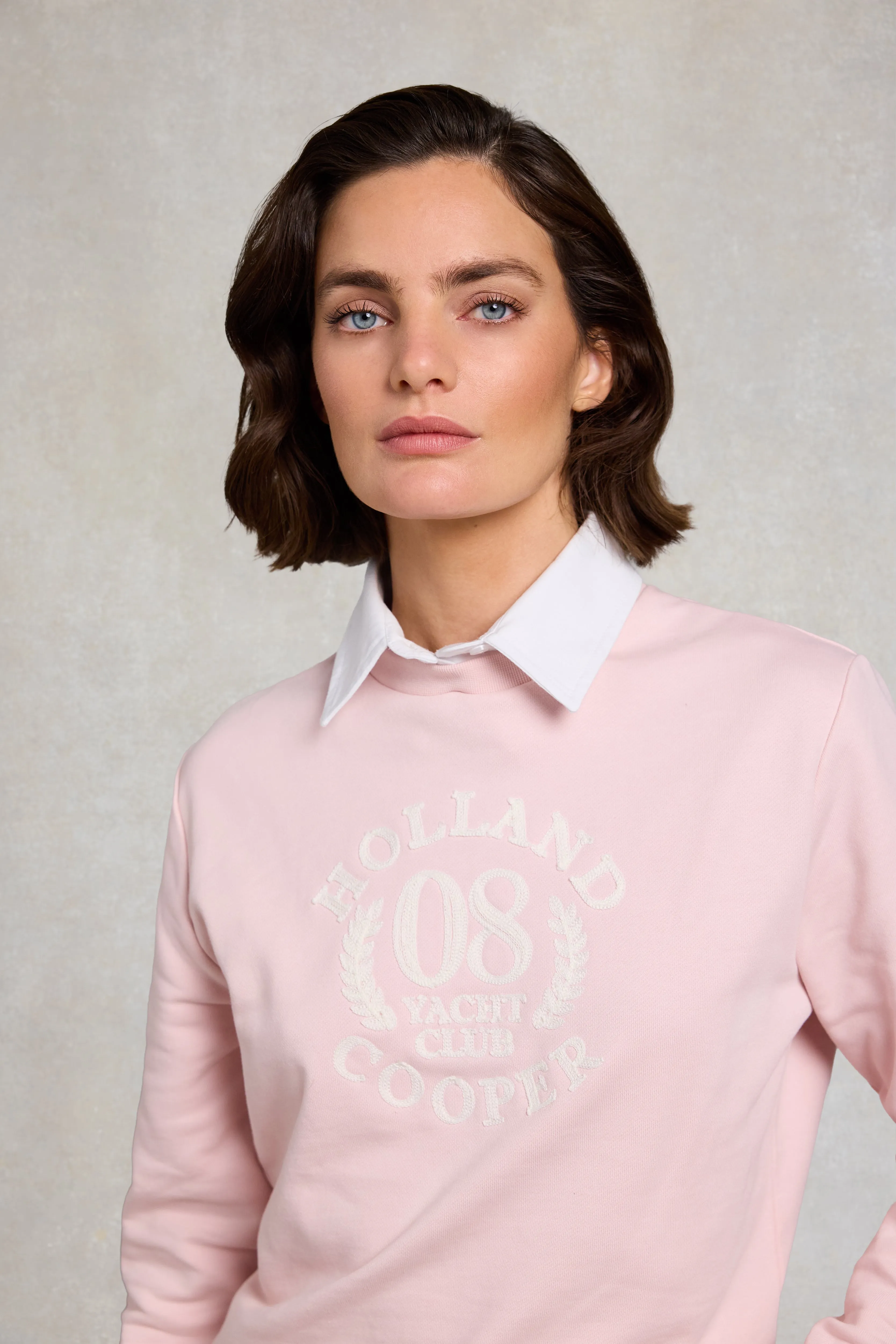 Mock Collar Crew Neck Sweat (Pink) sold by Holland Cooper product image thumbnail 2