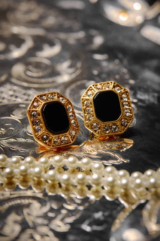 HC Luxury Cufflink (Onyx Gold) made by Holland Cooper