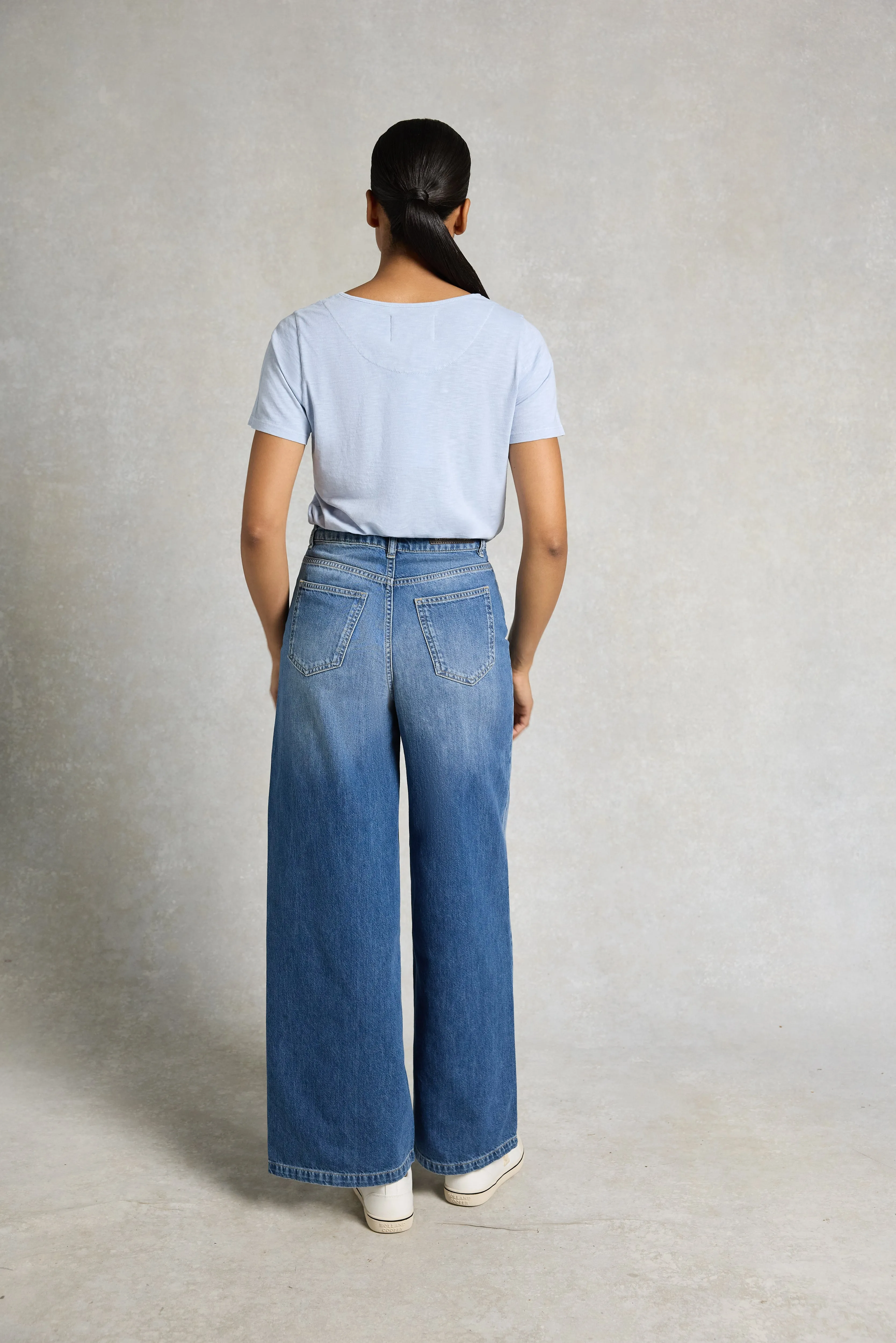 Relaxed Fit Monogram Tee (Pale Blue) sold by Holland Cooper product image thumbnail 4