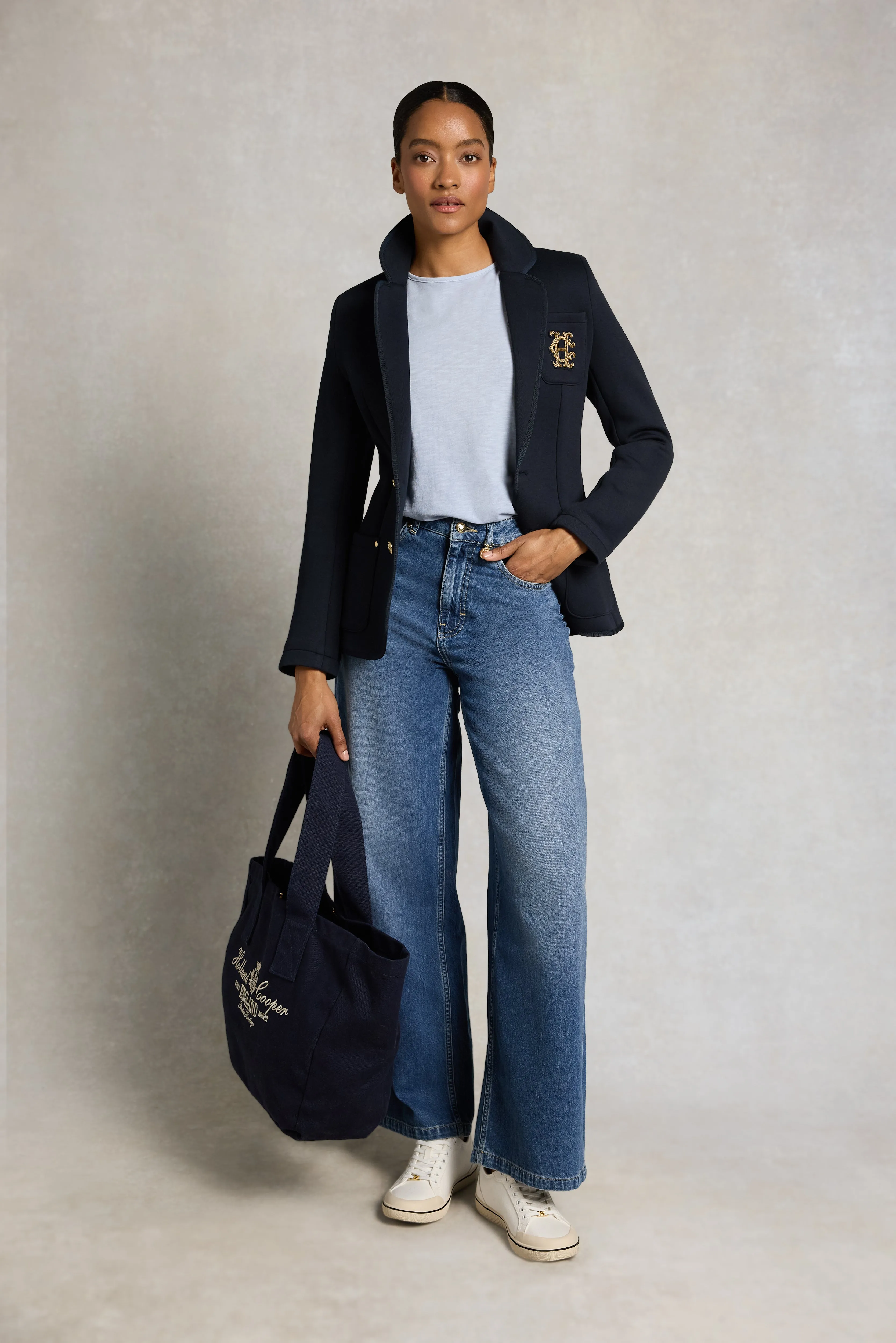 Relaxed Fit Monogram Tee (Pale Blue) sold by Holland Cooper product image thumbnail 3