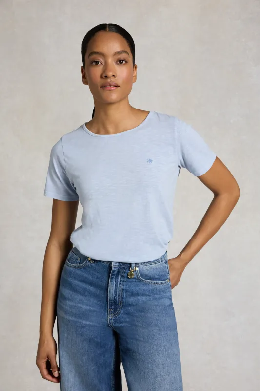 Relaxed Fit Monogram Tee (Pale Blue) made by Holland Cooper