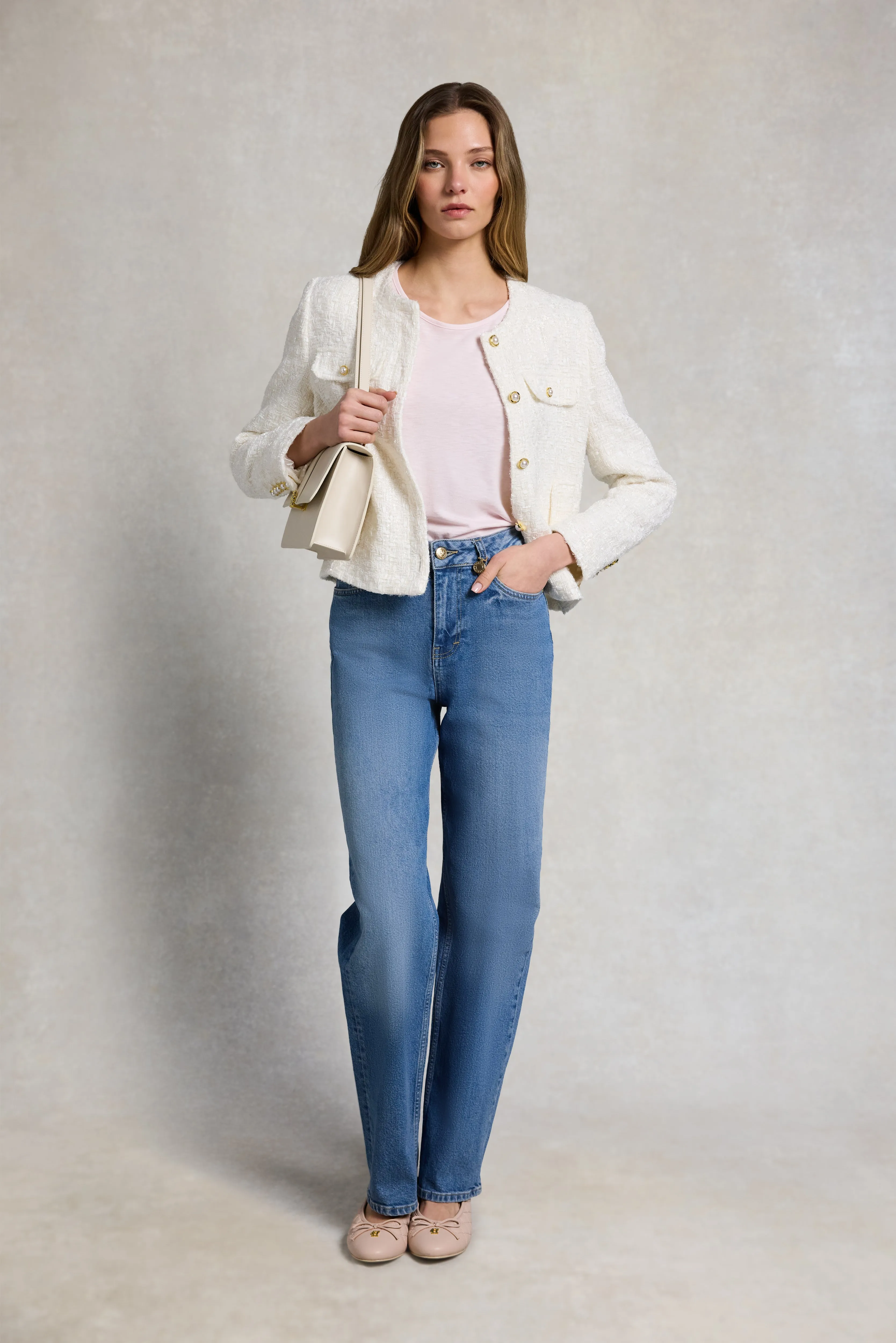 Relaxed Fit Monogram Tee (Pale Pink) sold by Holland Cooper product image thumbnail 3