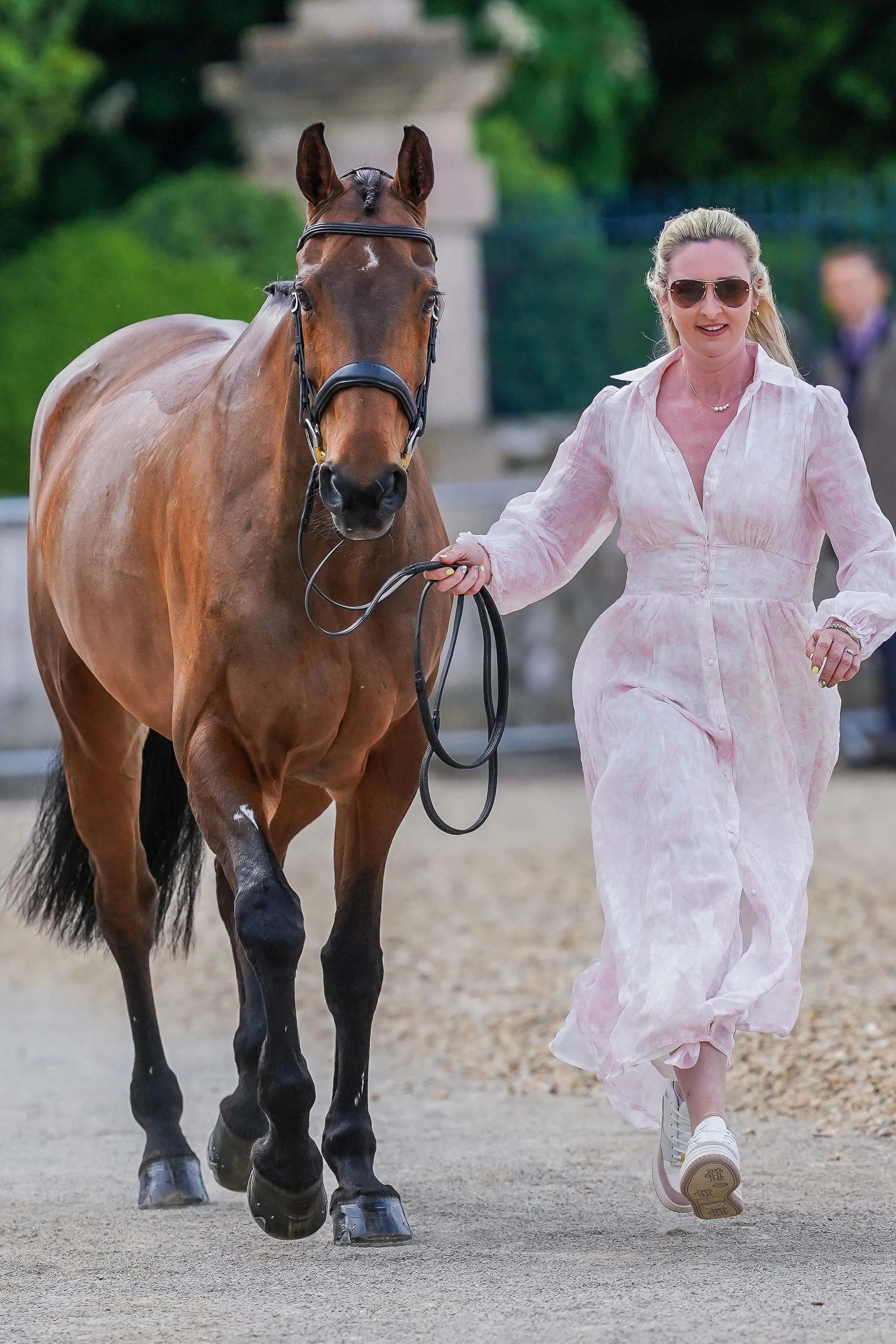 Georgie Goss’s Badminton Trot Up 1 Paros Dress Look sold by Holland Cooper