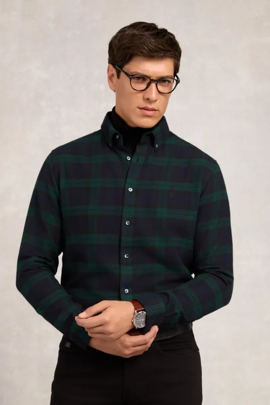 Classic Button Down Shirt (Brushed Blackwatch) made by Holland Cooper
