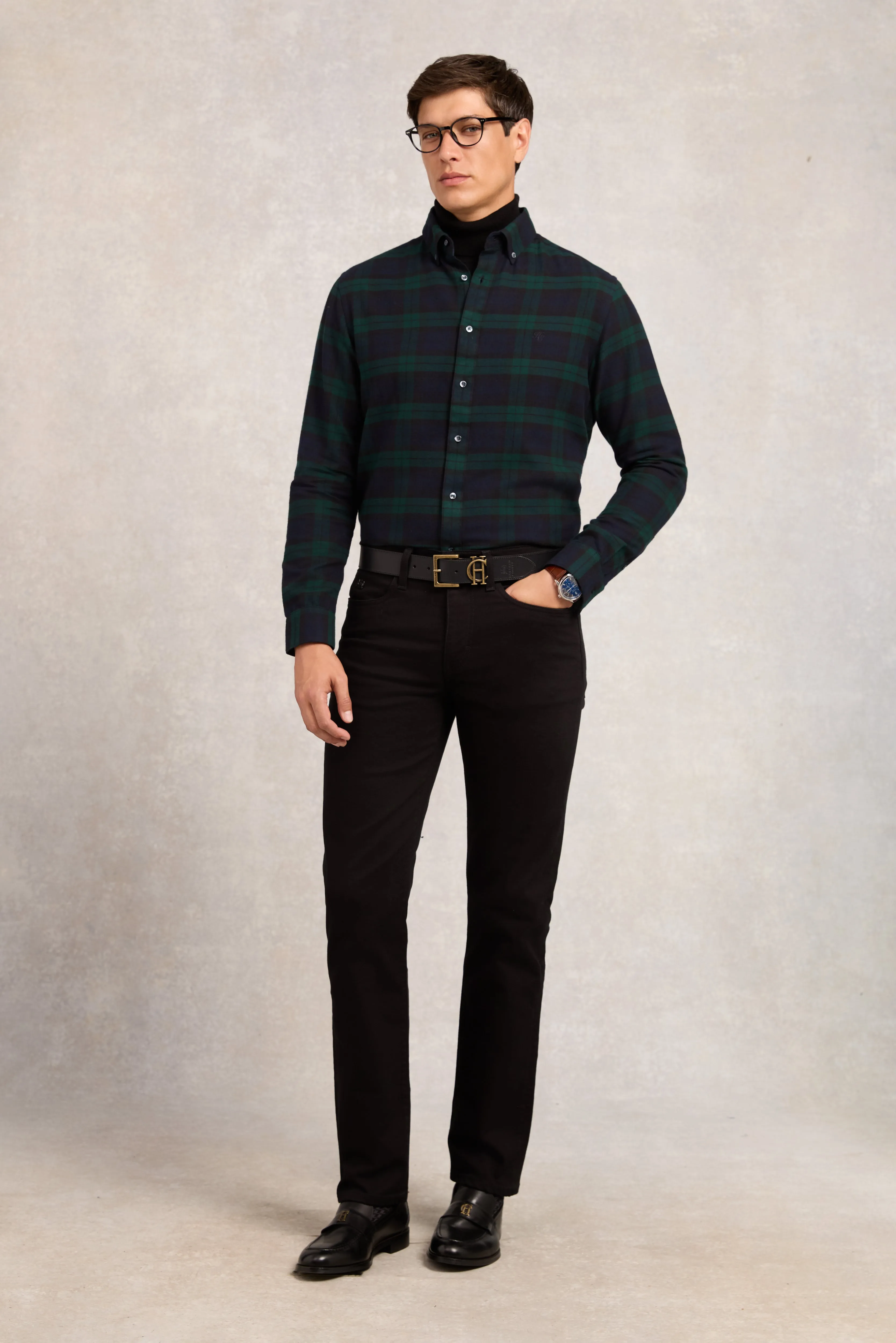 Classic Button Down Shirt (Brushed Blackwatch) sold by Holland Cooper product image thumbnail 4