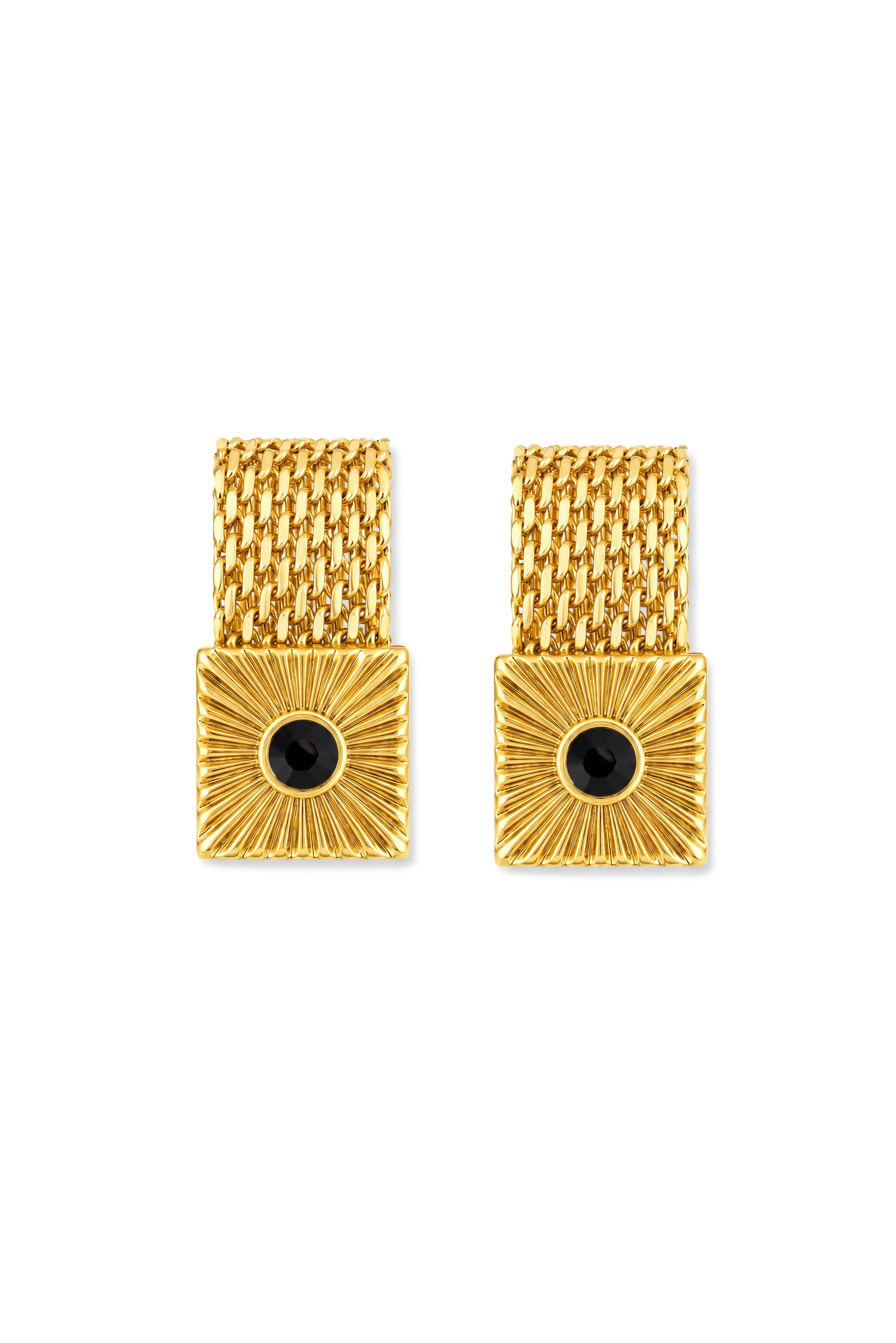 HC Square Luxury Cuff Link (Black Gold) sold by Holland Cooper