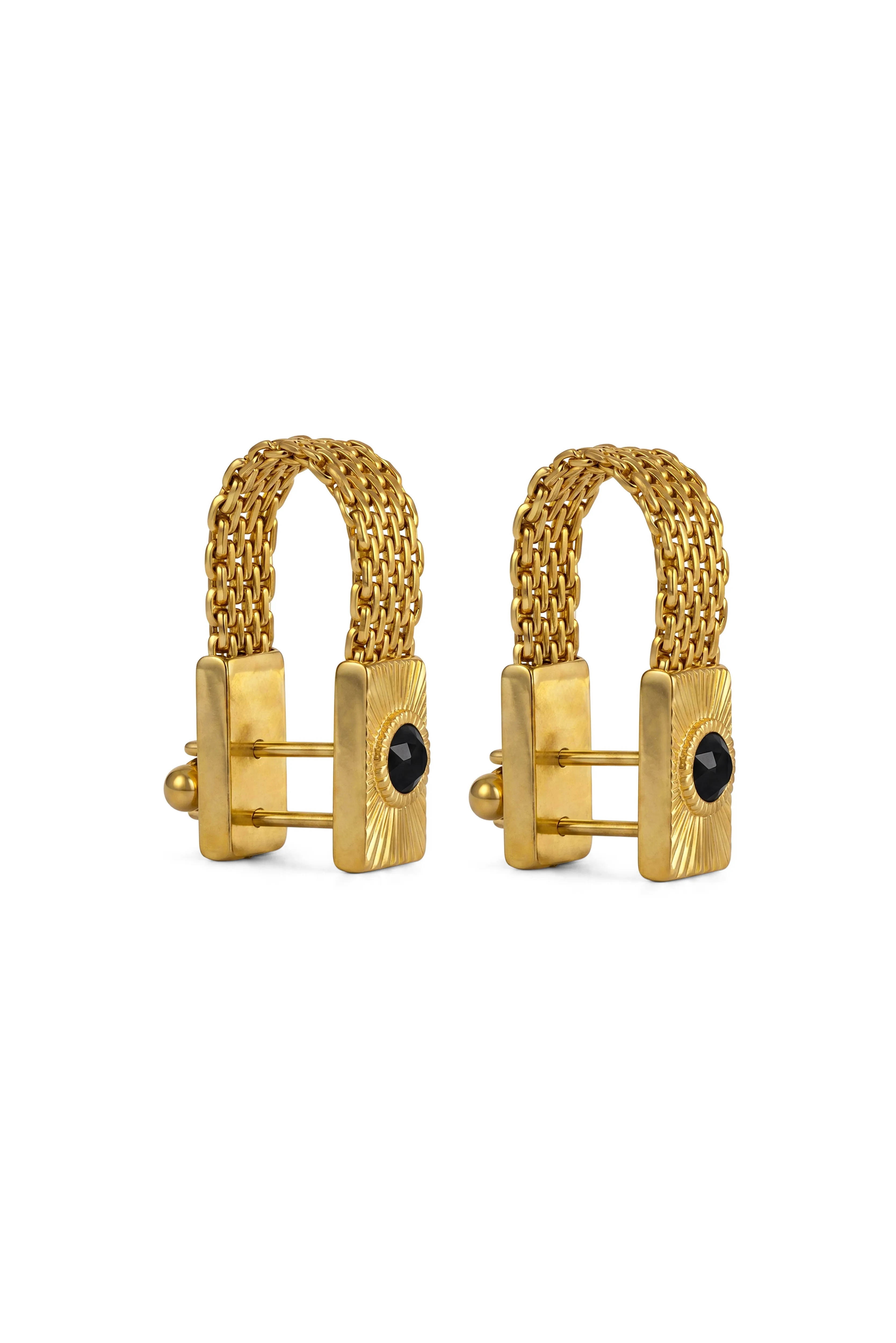 HC Square Luxury Cuff Link (Black Gold) sold by Holland Cooper product image thumbnail 3