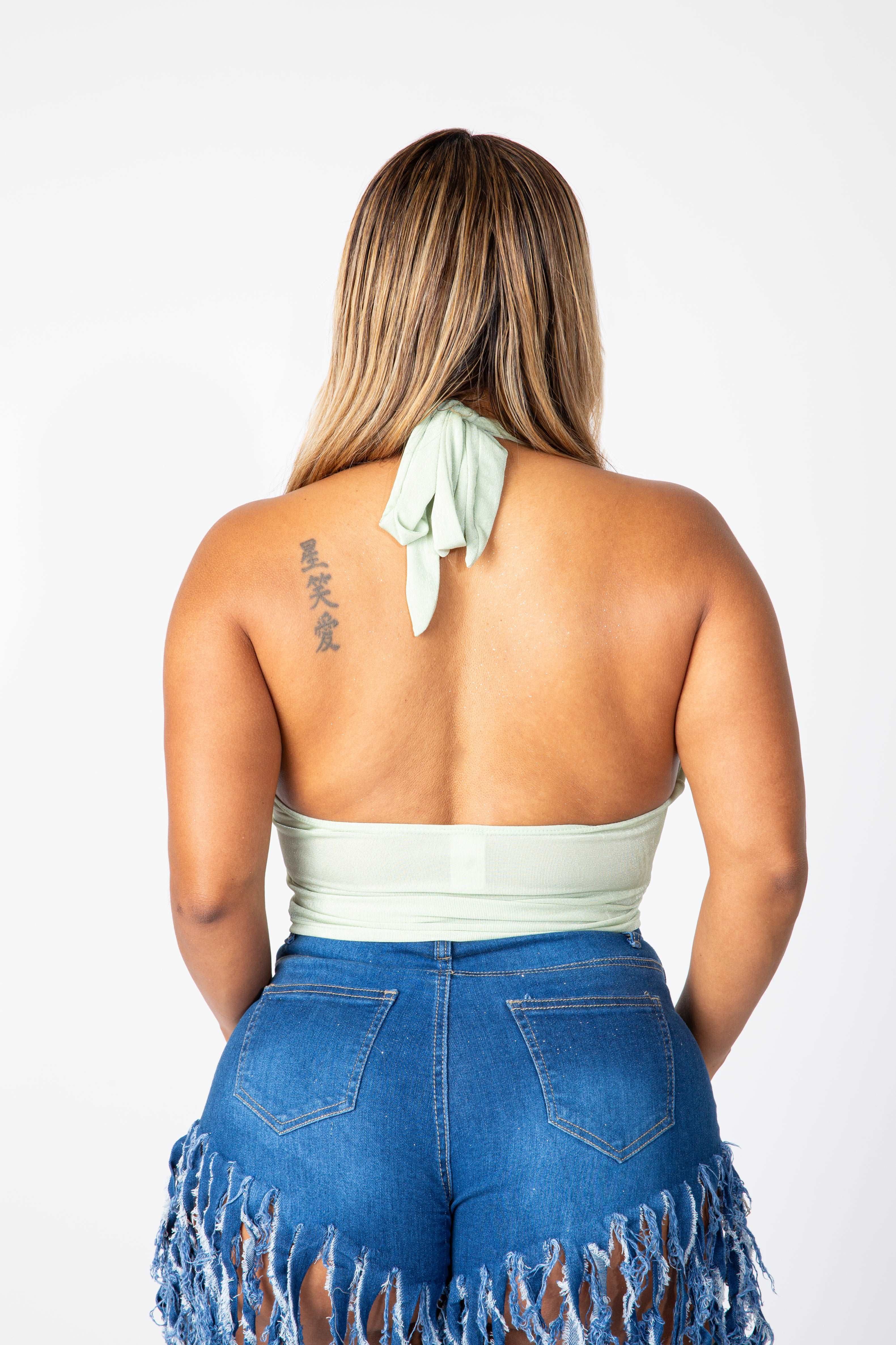 Gina- Slinky Halter Top-T-1301 sold by Shop 20 product image thumbnail 2