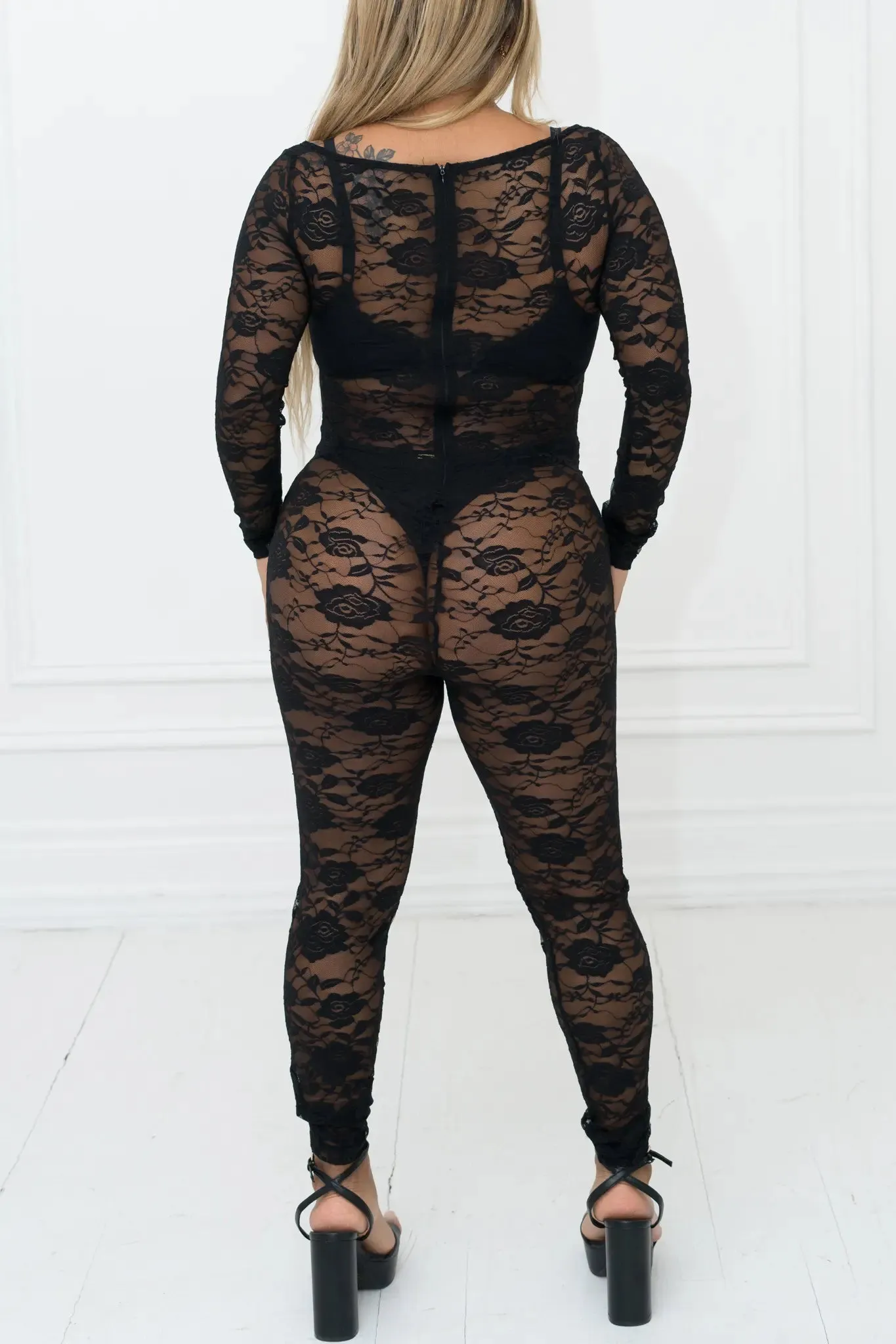 PHAEDRA L/S Scoopneck Lace Jumpsuit sold by Shop 20 product image thumbnail 2