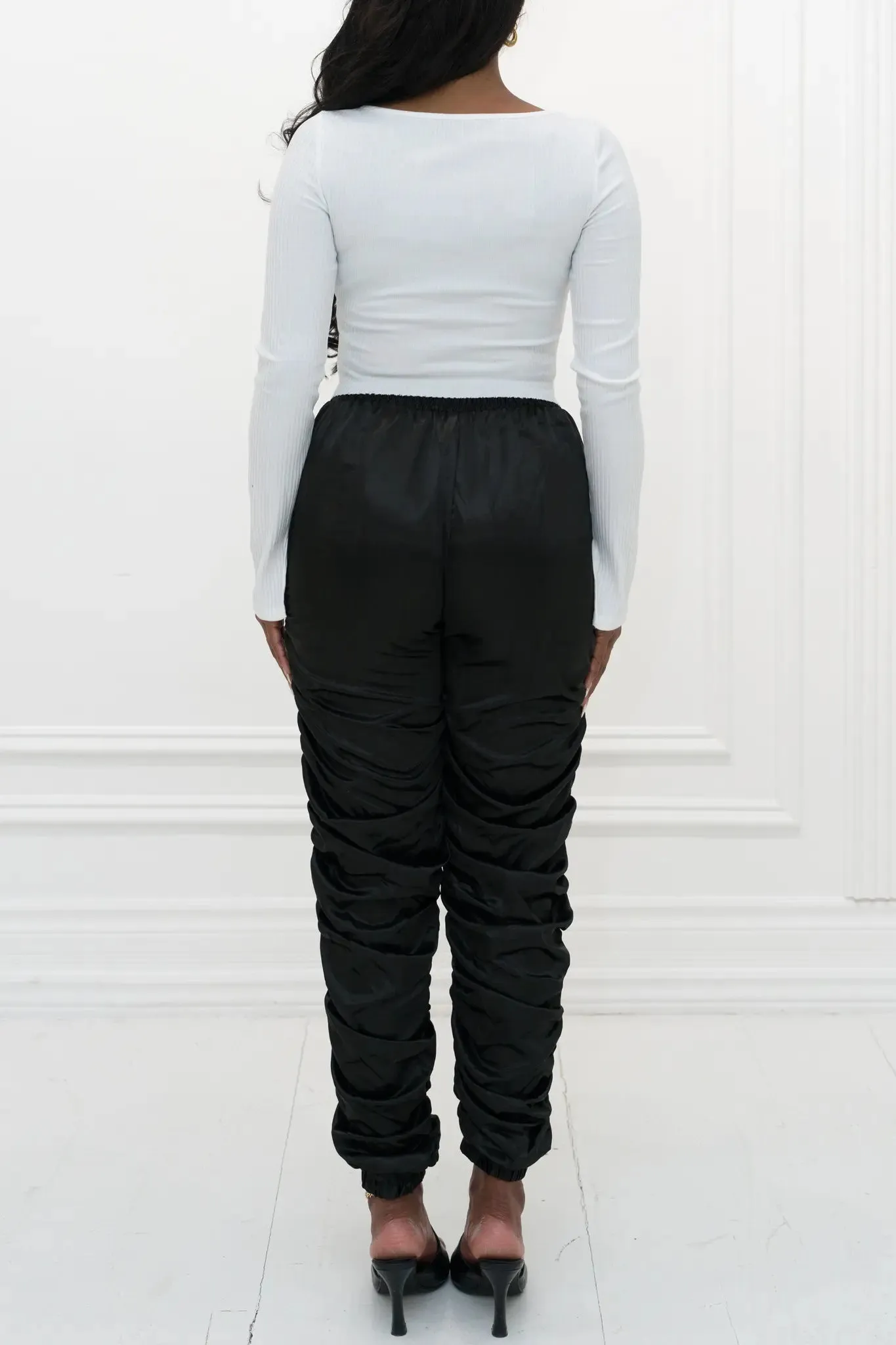 POOKIE L/S Double Zip Ribbed Scoop Hem Top sold by Shop 20 product image thumbnail 2