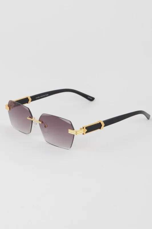 Rimless Geometric Sunglasses sold by Shop 20