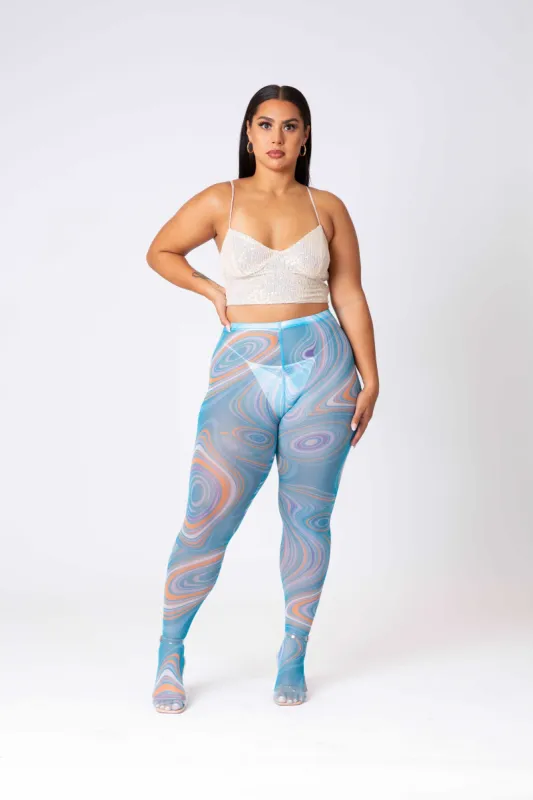 ELON - Mesh Print Infinity Legging - XS308 sold by Shop 20