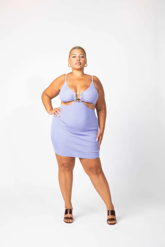 Goldie - SLVLS Gold Pendant Front Cutout Knit Dress - M21058 sold by Shop 20