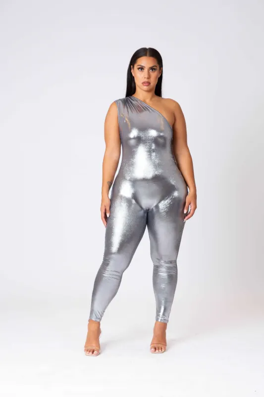 CAMBRIA - 1 Shoulder Metallic Jumpsuit – IJ10766 sold by Shop 20