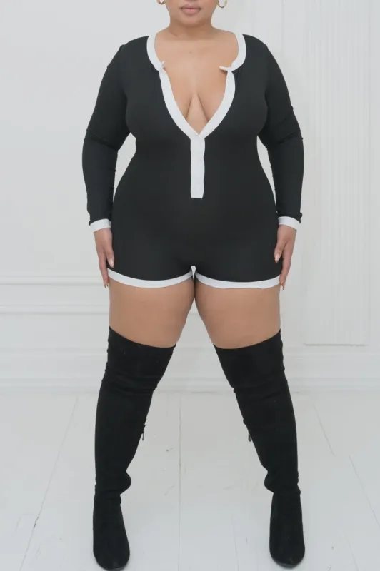 PEACE L/S Colourblock Trim Romper sold by Shop 20