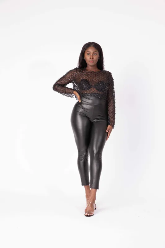 KAYLA PU High Waist Legging sold by Shop 20