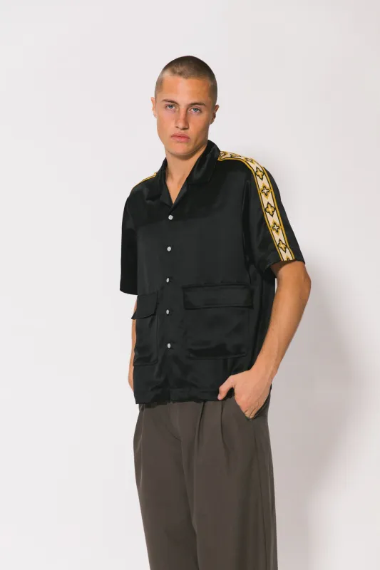 Black Diamond Satin Utility Shirt made by Something Very Special